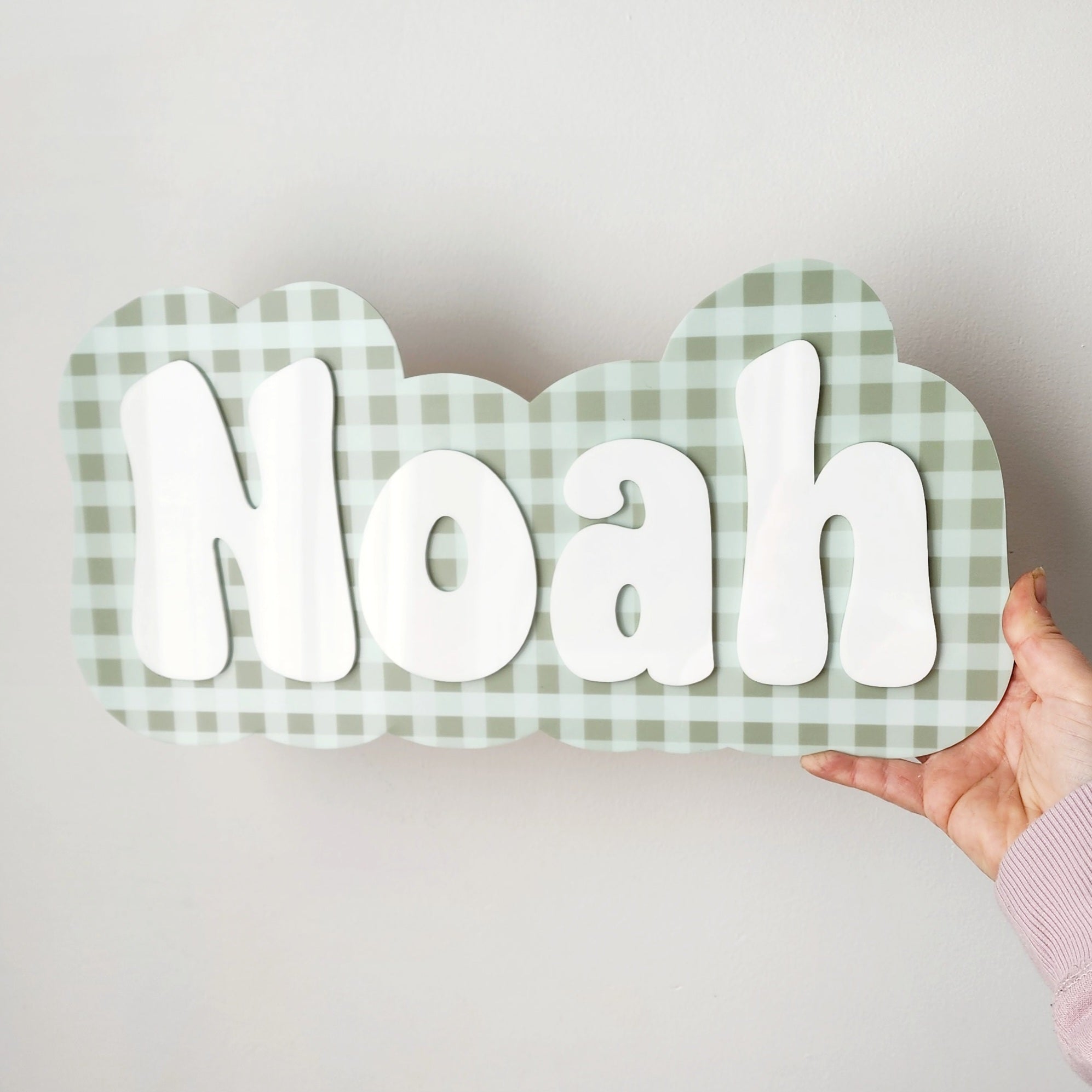 2 Layer Name Plaques - Printed background design