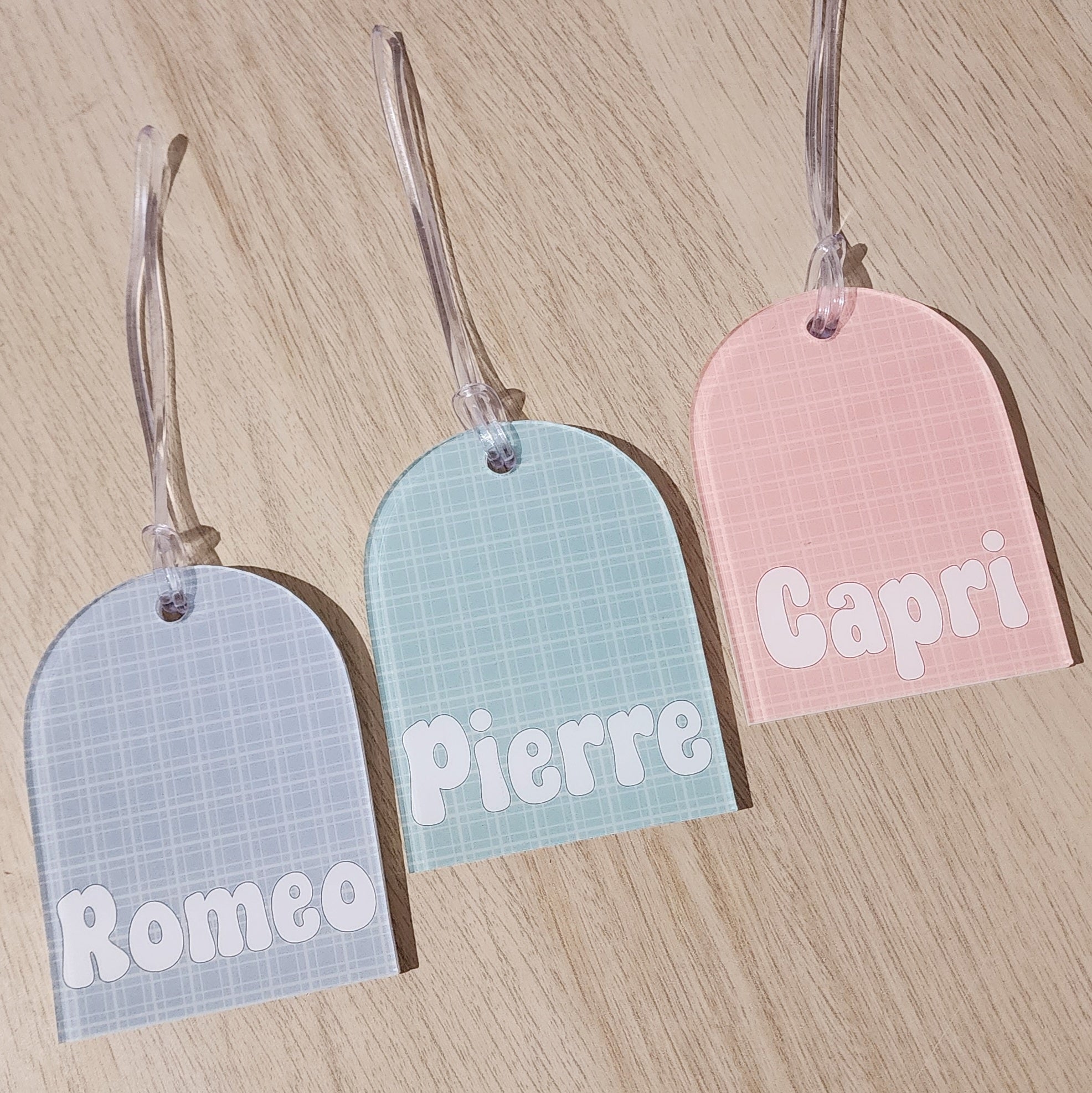 Printed Arch Acrylic Bag Tag