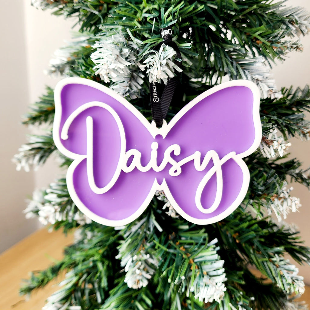 Personalised Butterfly Christmas Decoration