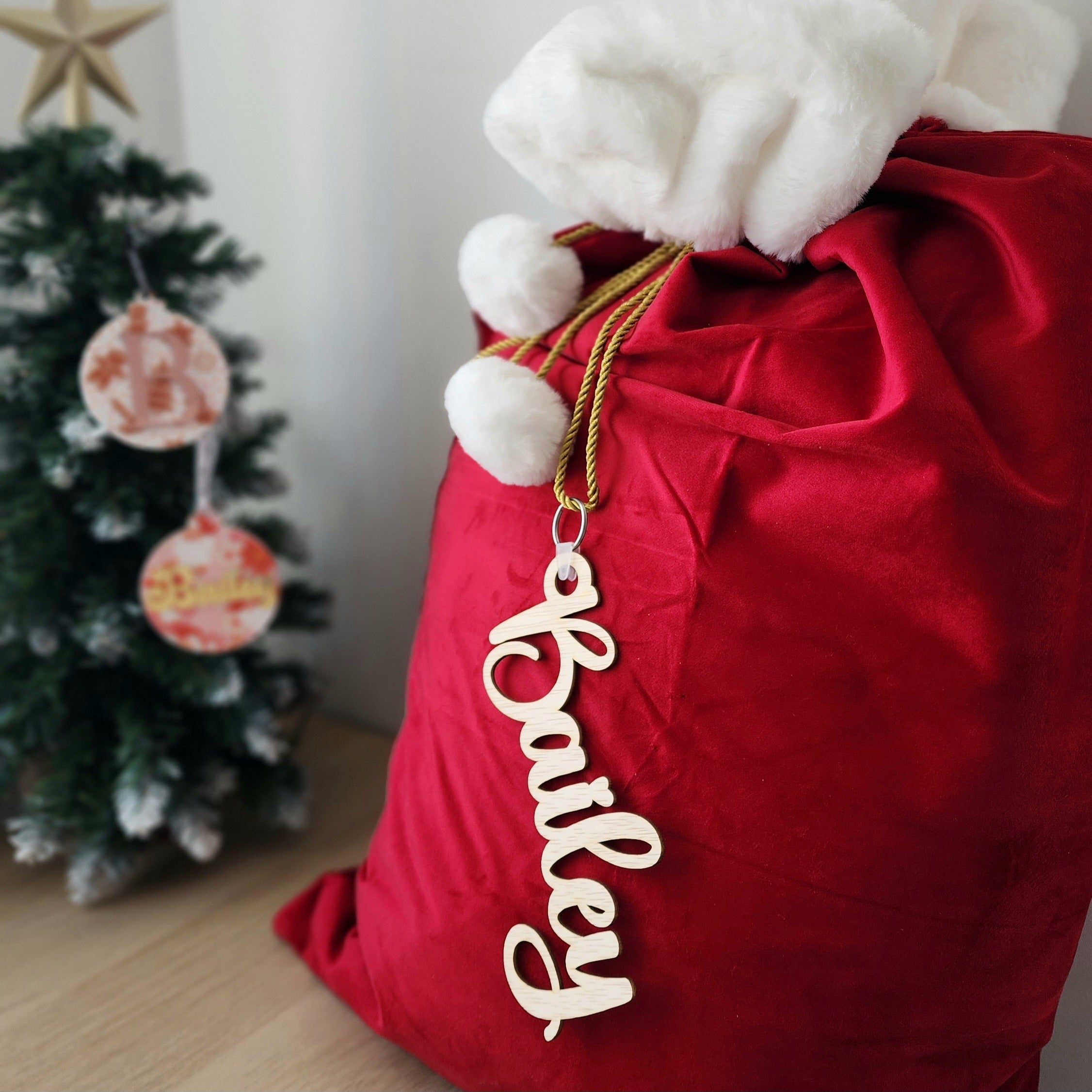 Santa Sacks with Tag