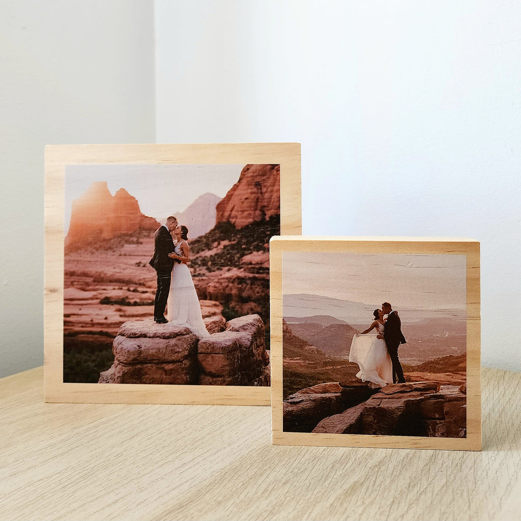 Solid Timber Photo Block - Square large