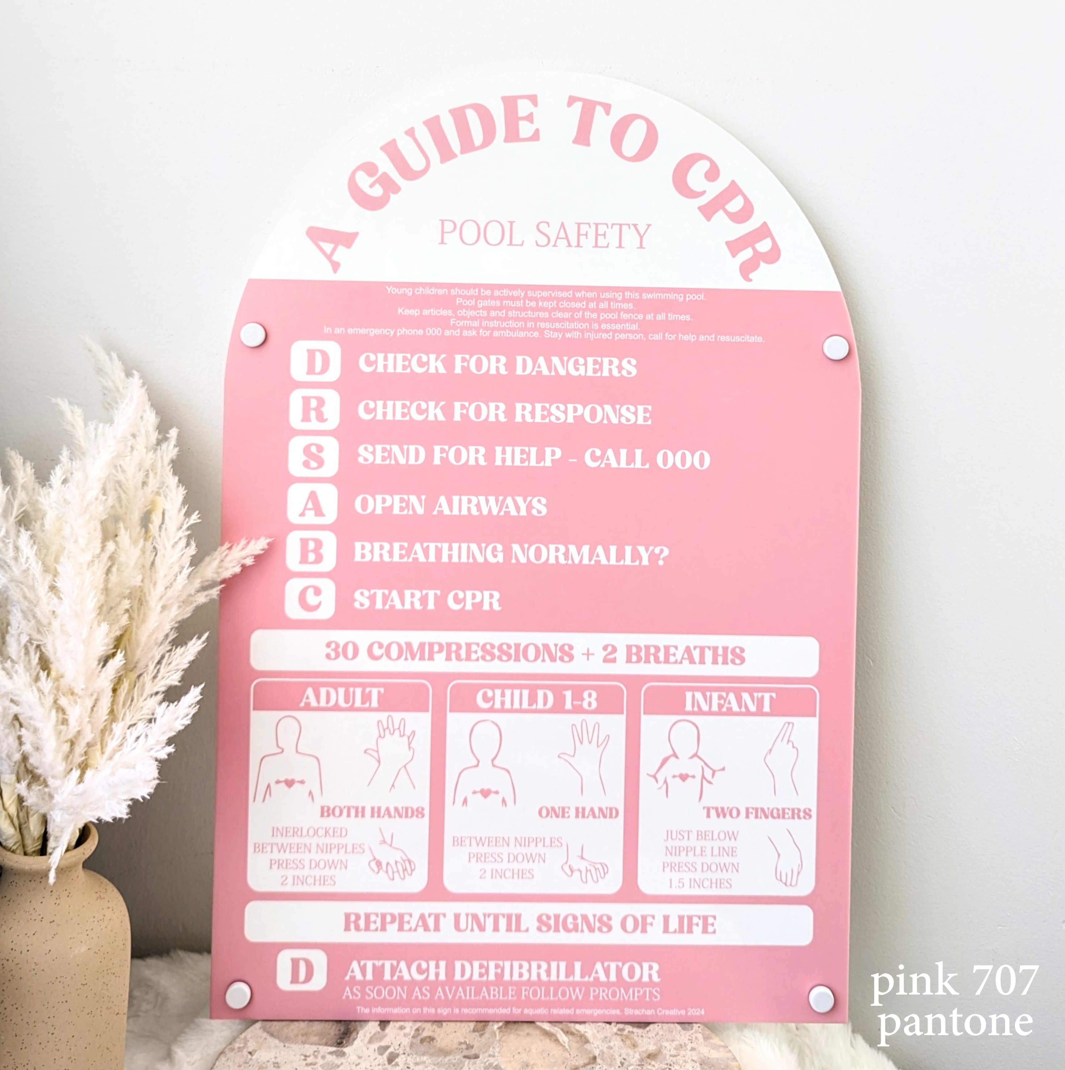 Pool Safety CPR Sign - ARCH