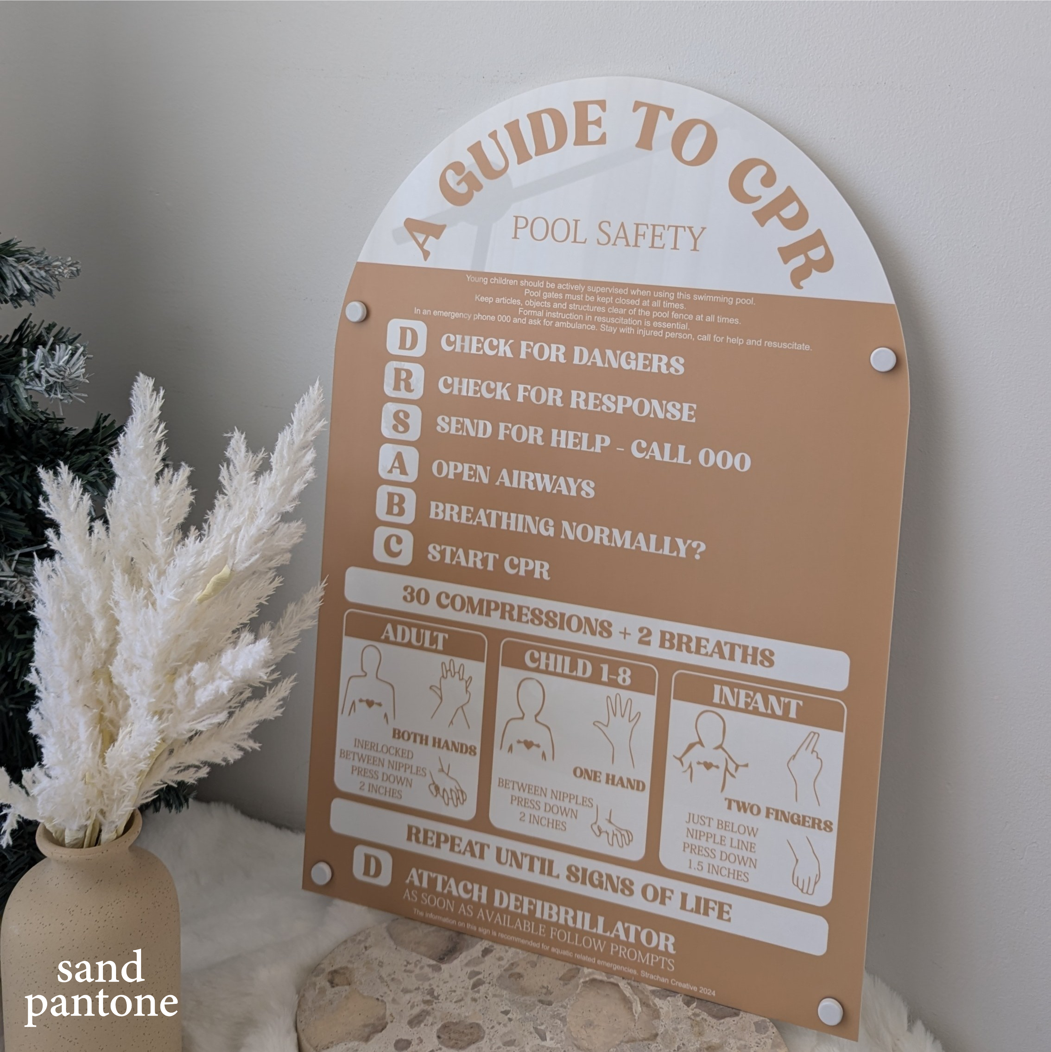 Pool Safety CPR Sign - ARCH