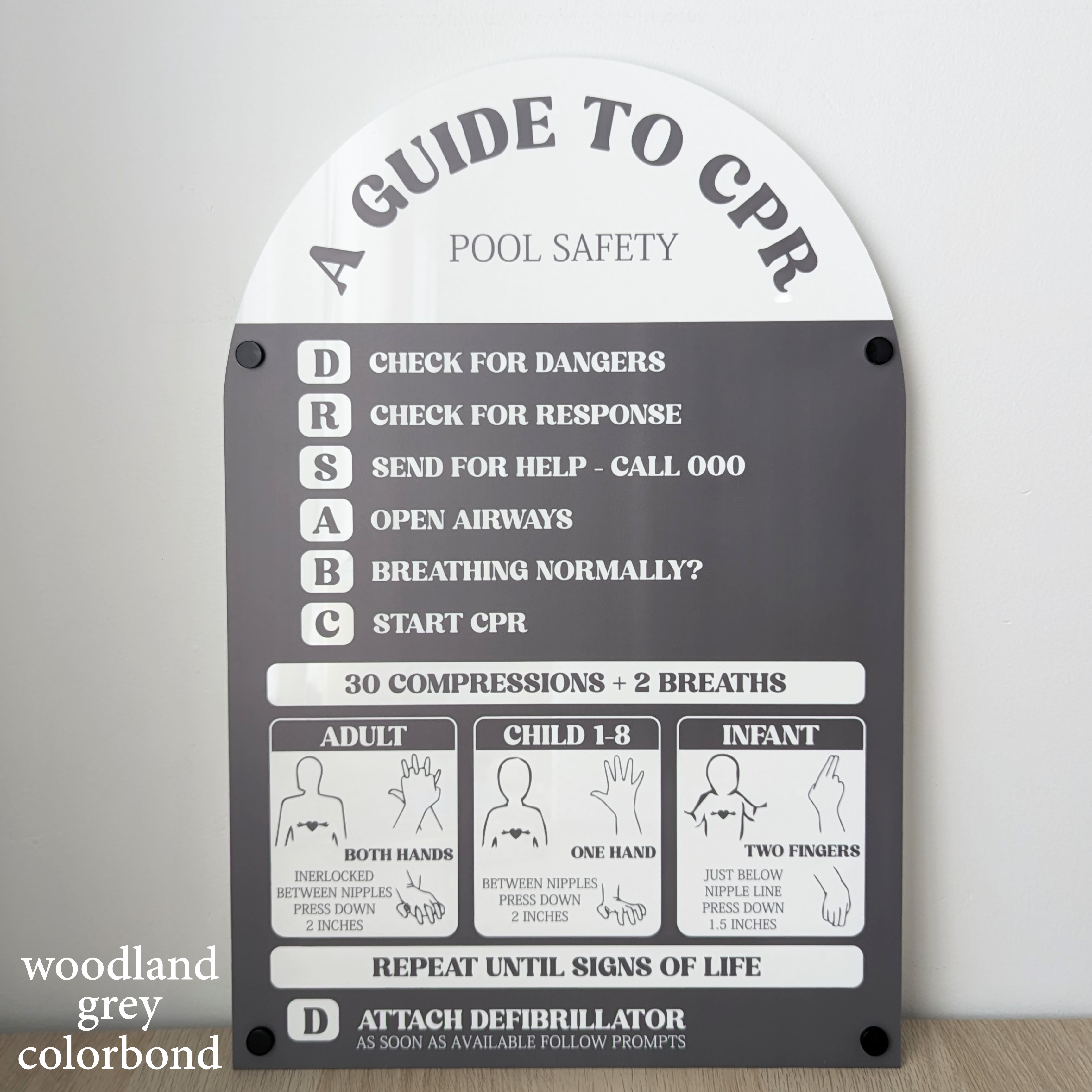 Pool Safety CPR Sign - ARCH
