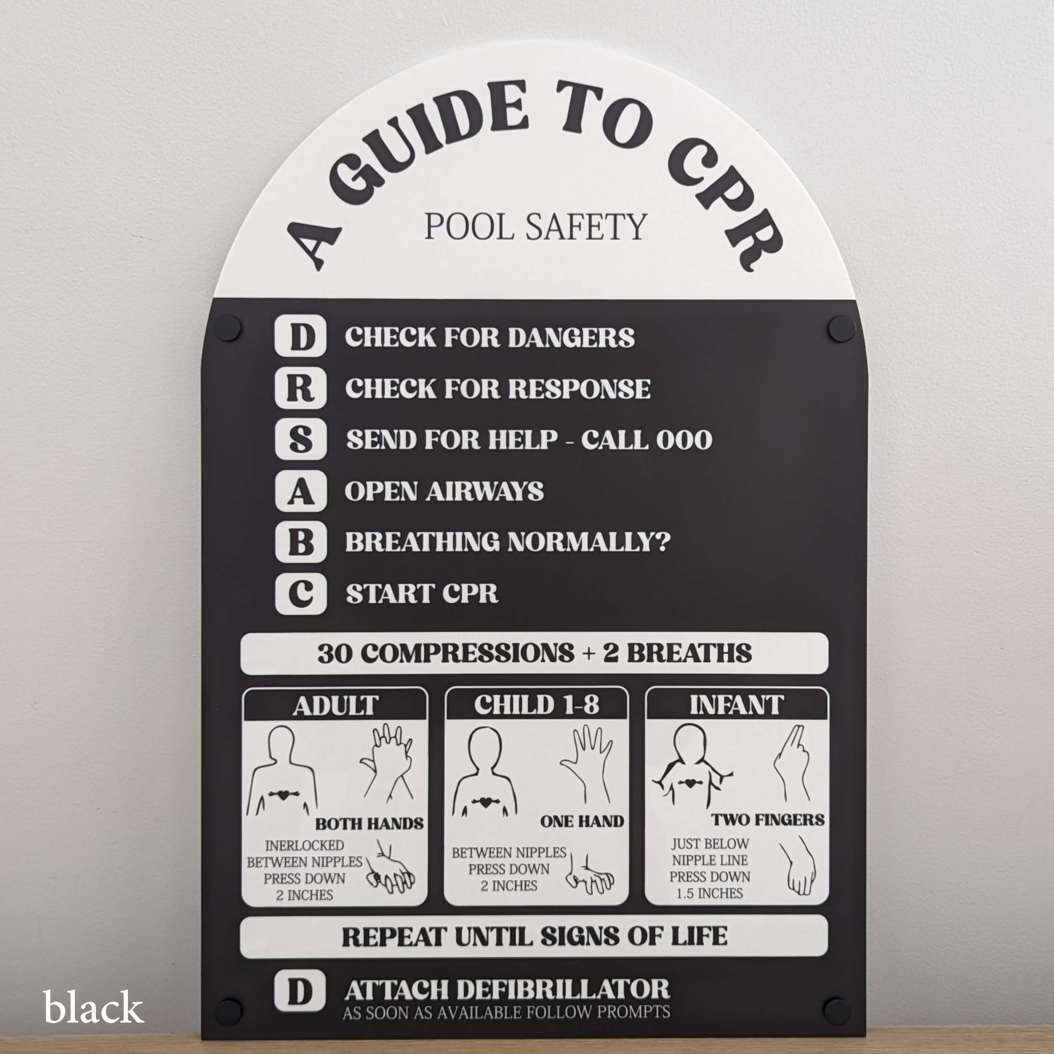 Pool Safety CPR Sign - ARCH