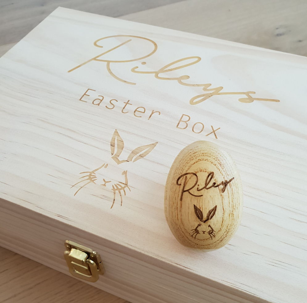 Wooden Shaker Easter Egg