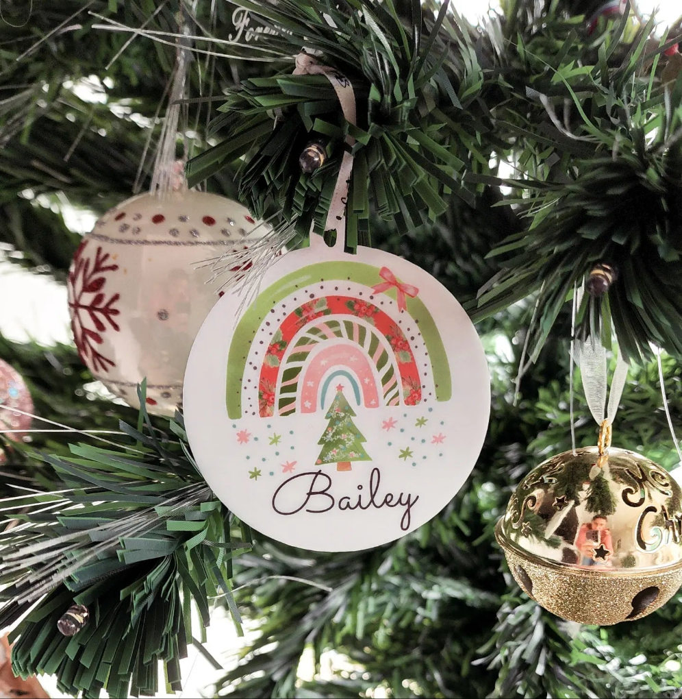 Personalised Christmas Bauble - Style #15 Raining Christmas