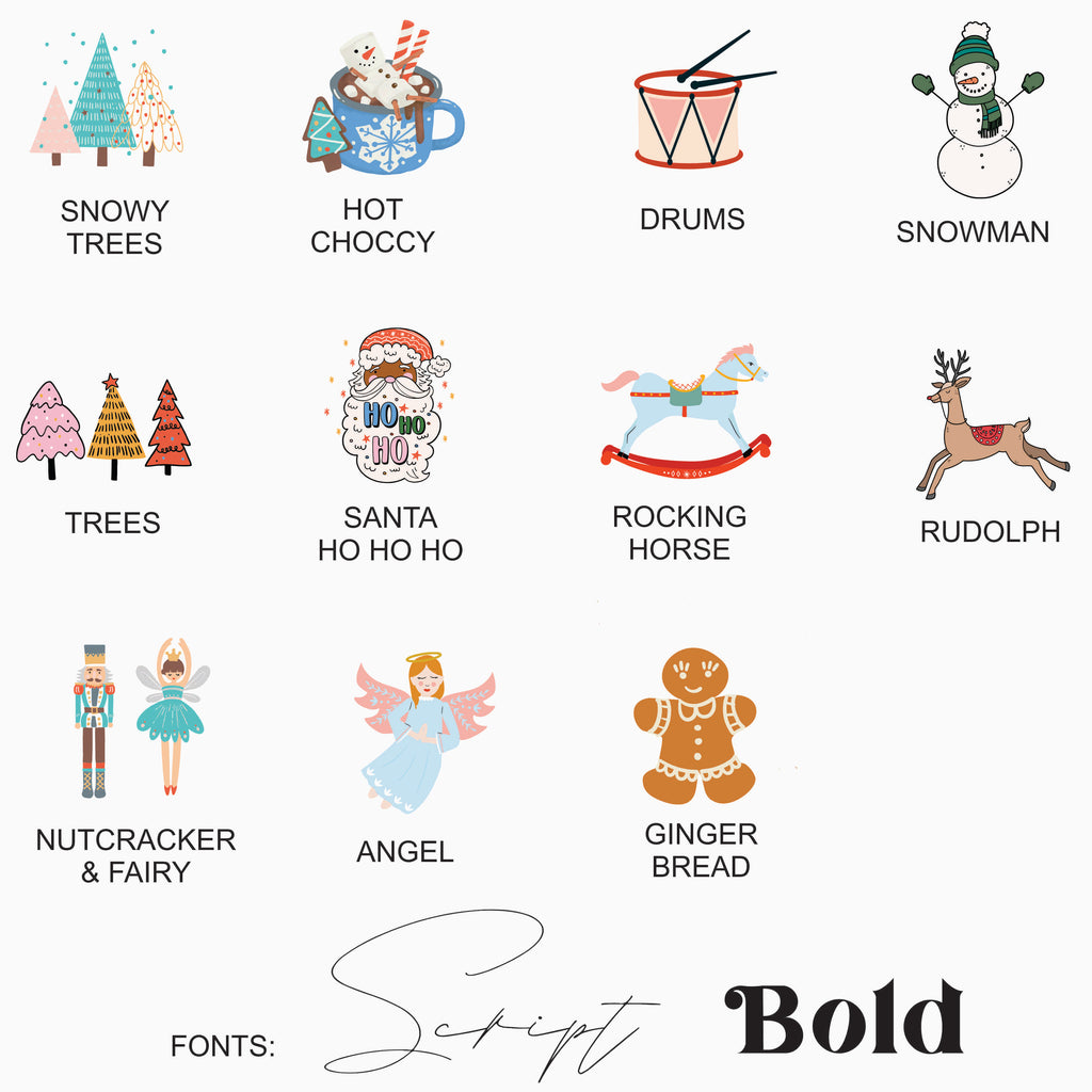 Retro Personalised Christmas Bauble (various designs)