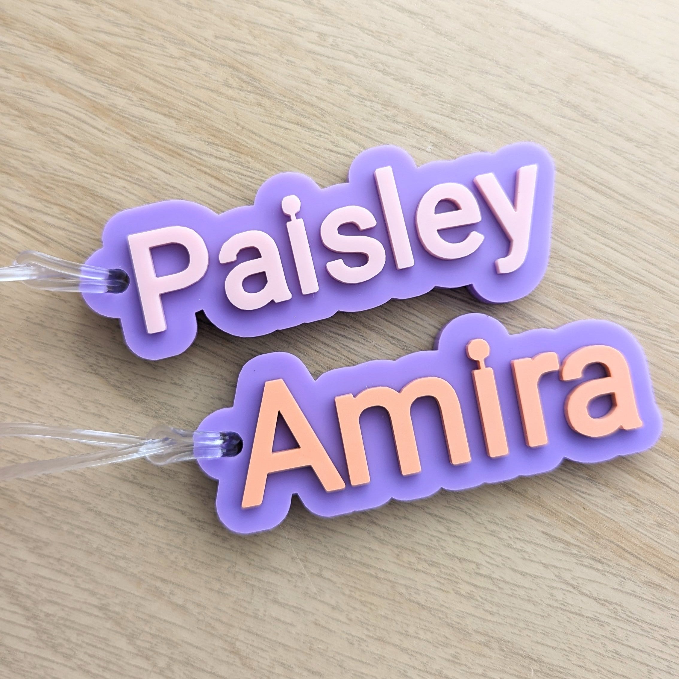 Name Bag Tag - Print Font