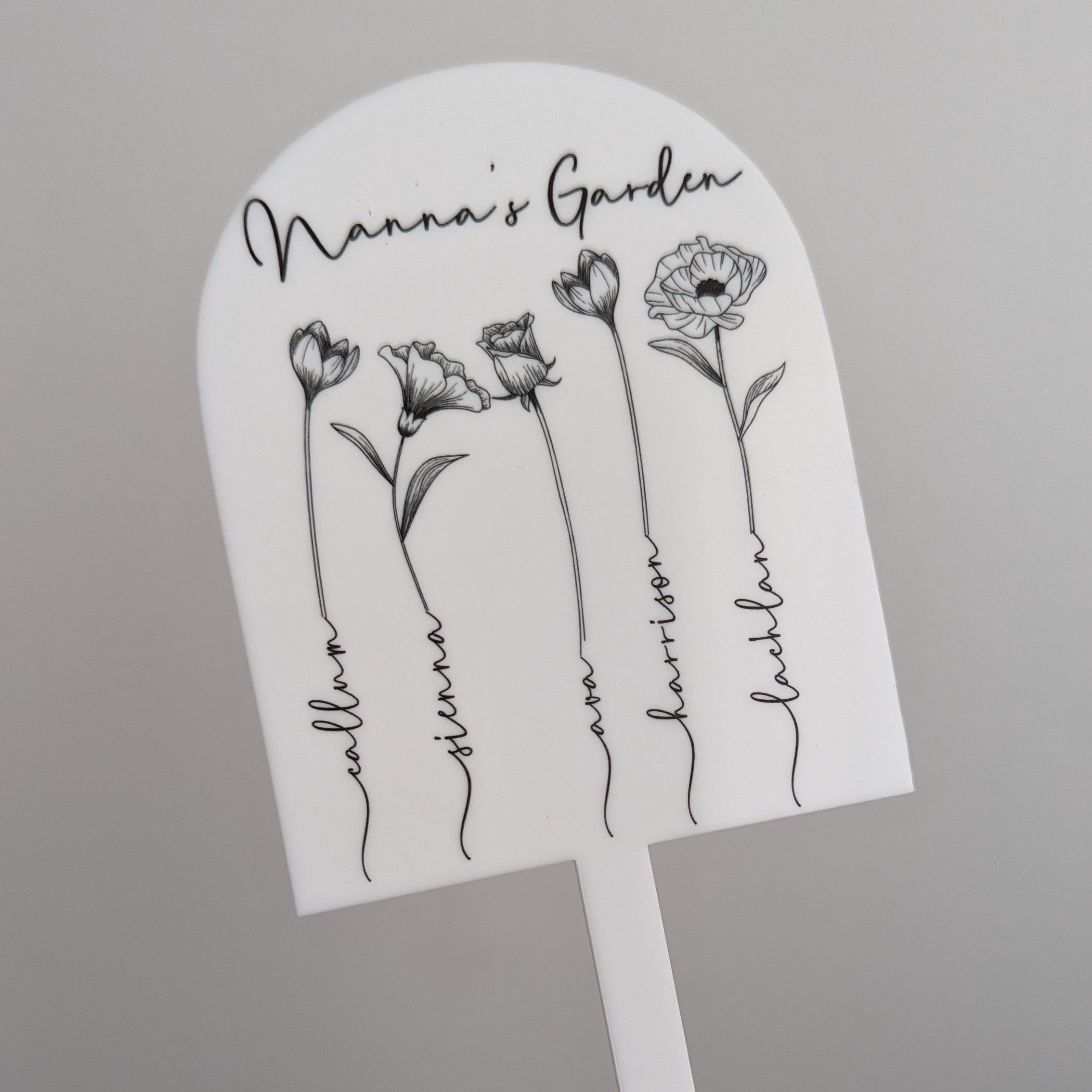 Personalised Garden Flowers - Pot Plant Topper