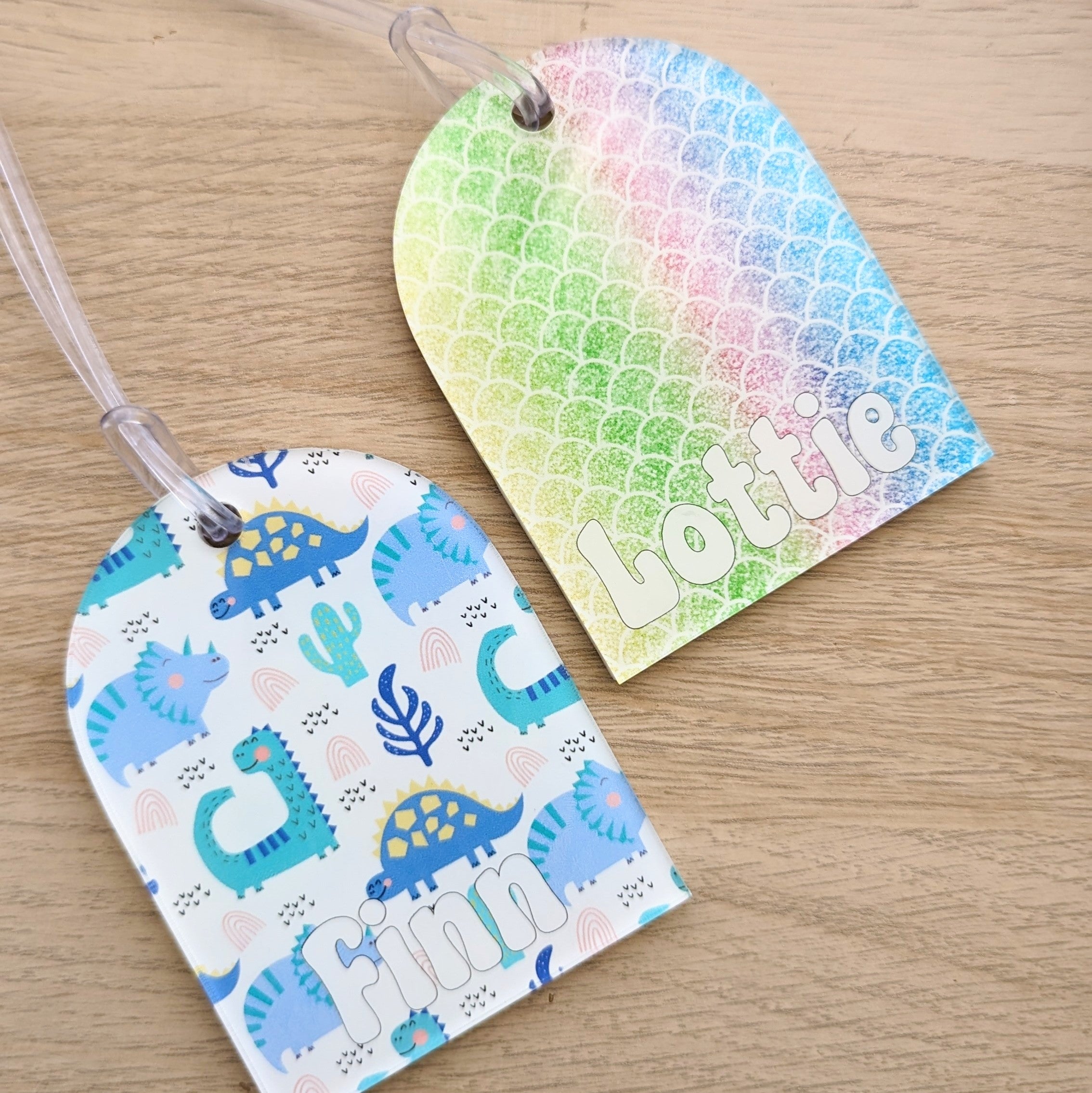 Printed Arch Acrylic Bag Tag