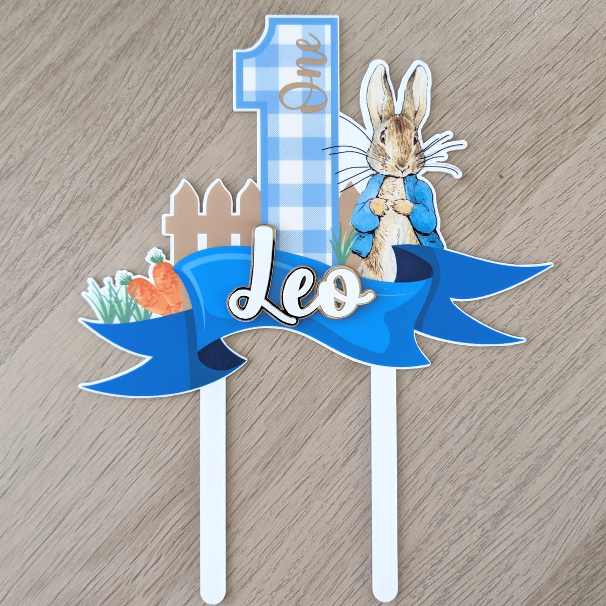 Peter Rabbit First Birthday Cake Topper – Strachan Creative