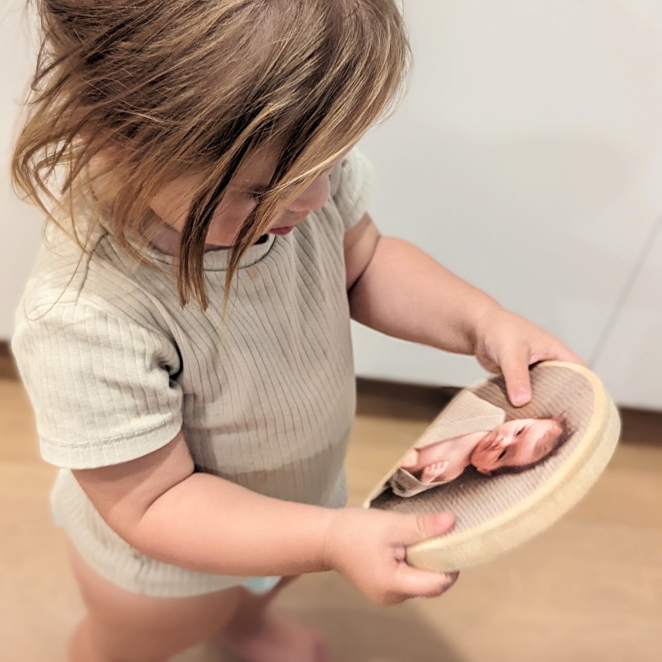 Solid Timber Photo Block - Circle