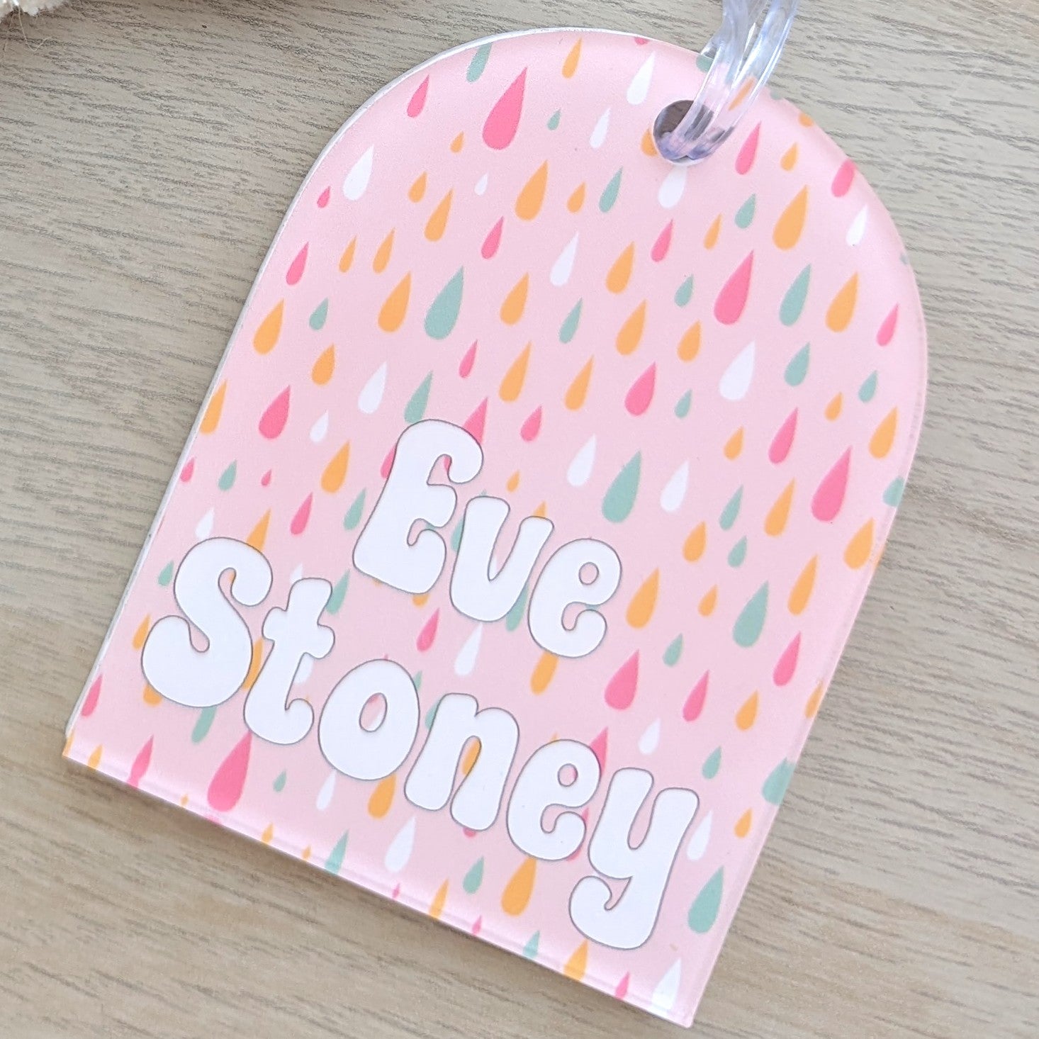 Printed Arch Acrylic Bag Tag