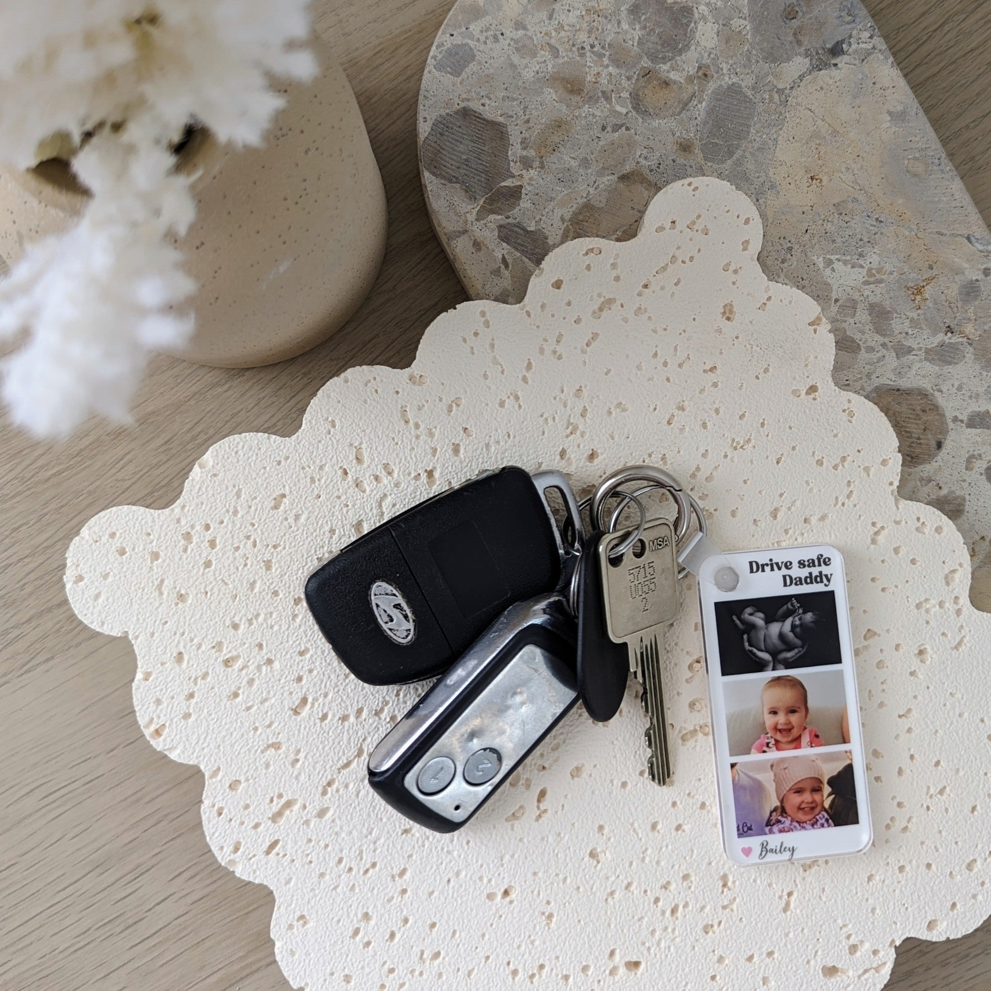 Drive Safe Photo Keyring