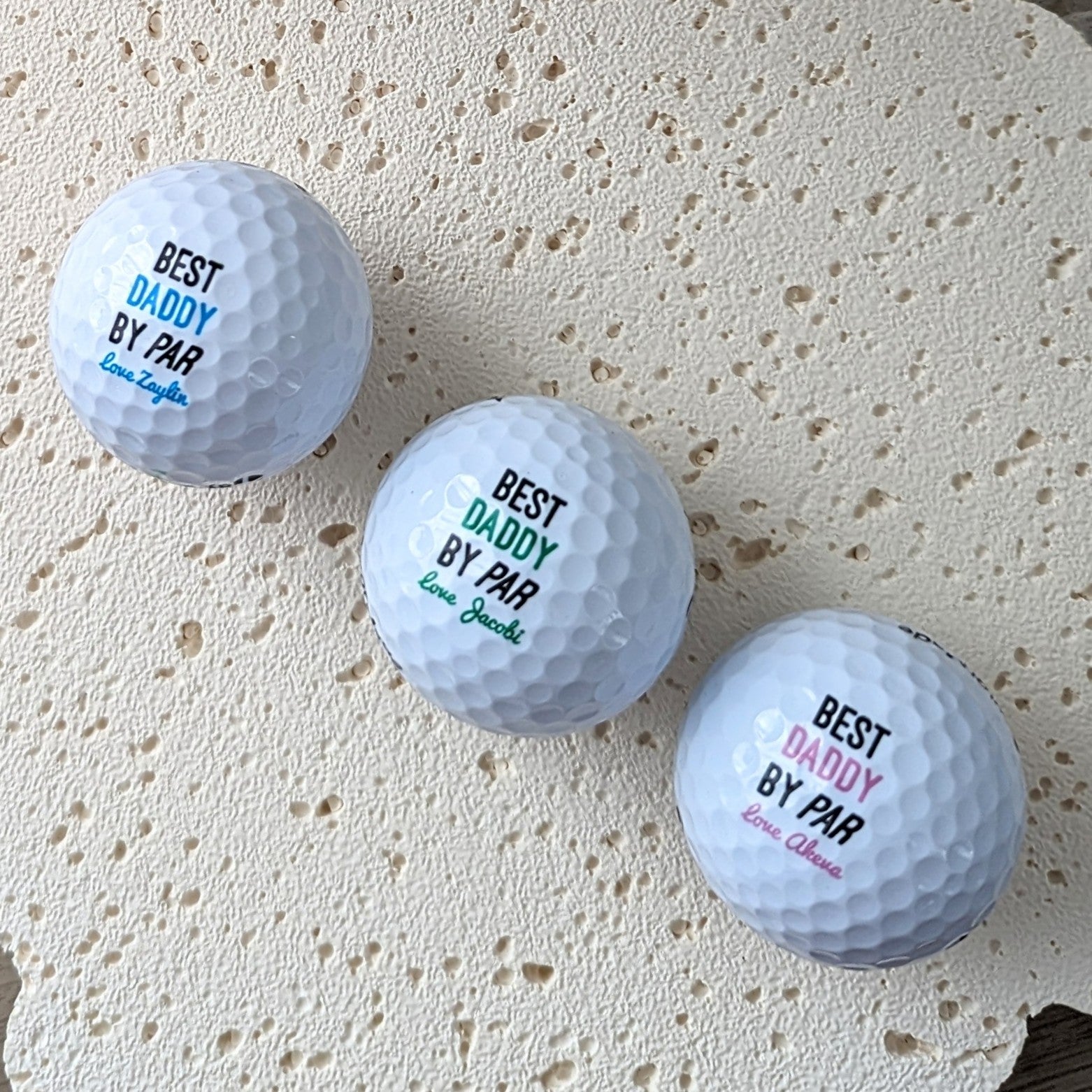 Personalised Golf Balls (set of 3) - By Par Design