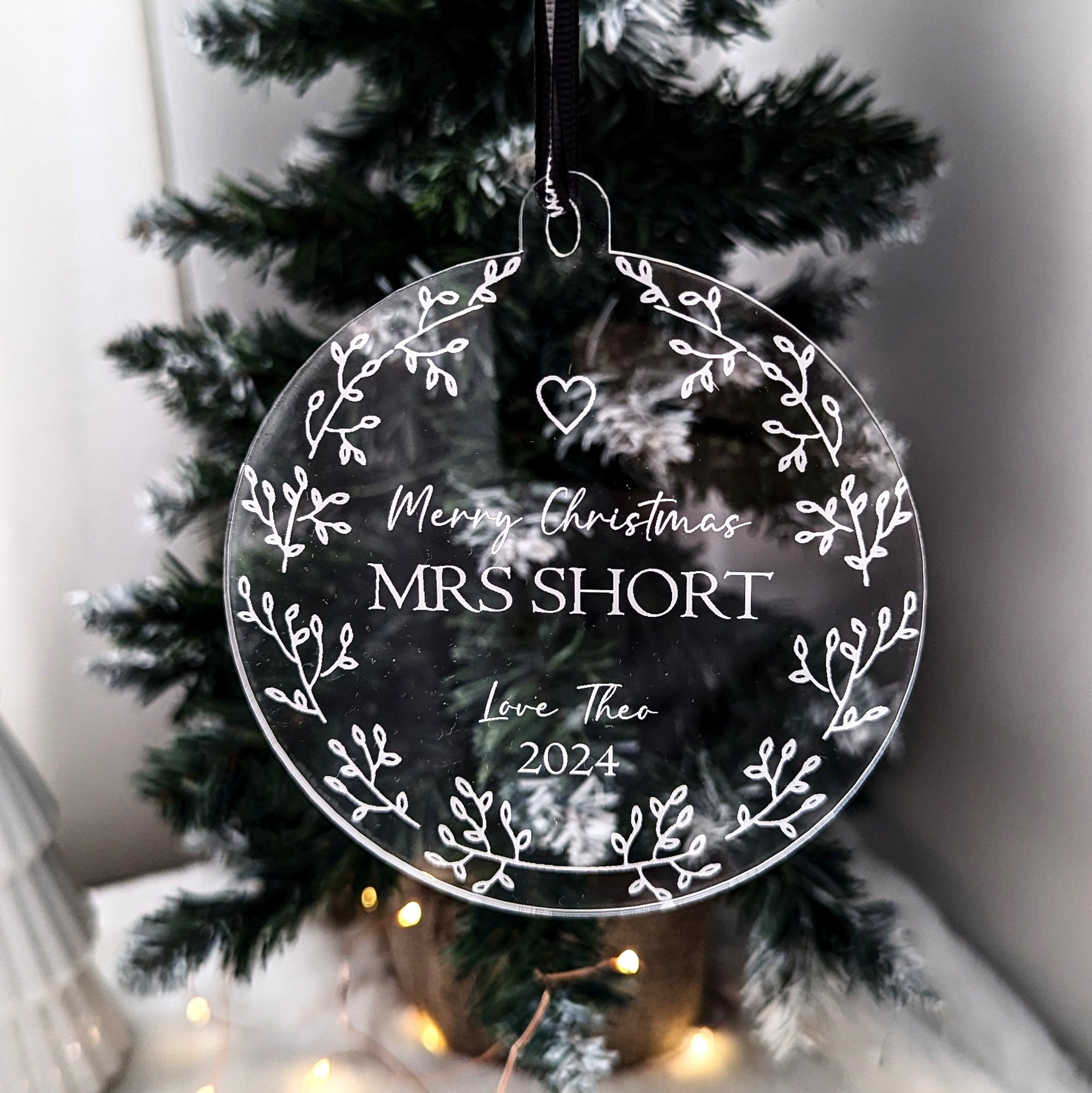 Personalised Christmas Bauble - Style #14 (First Christmas)