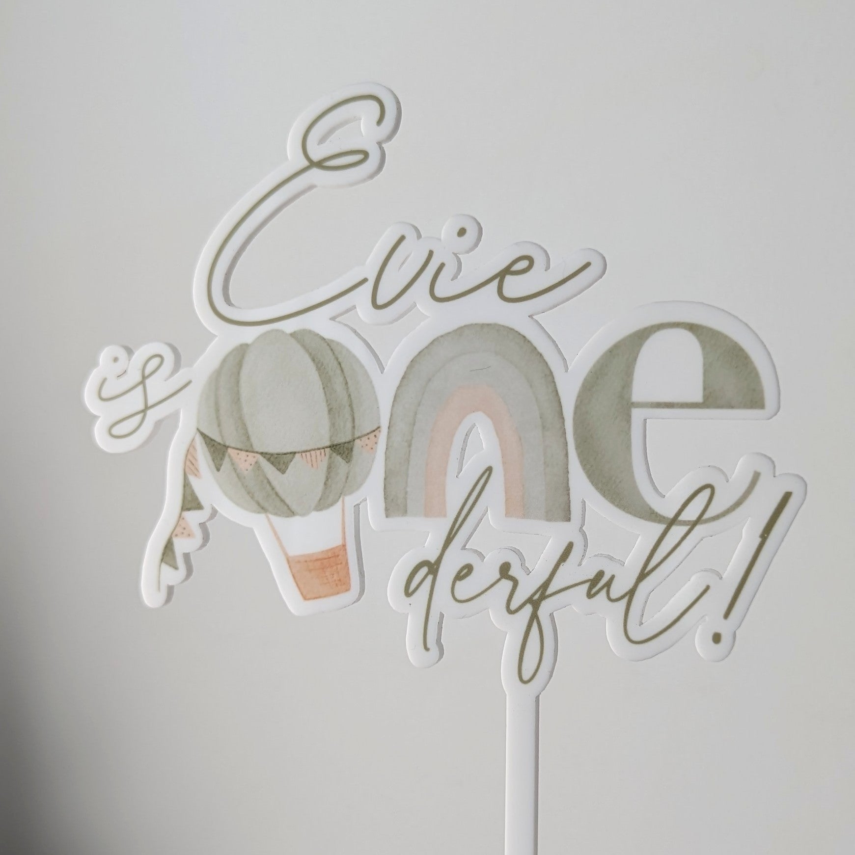 Onederful Hot Air Balloon Cake Topper