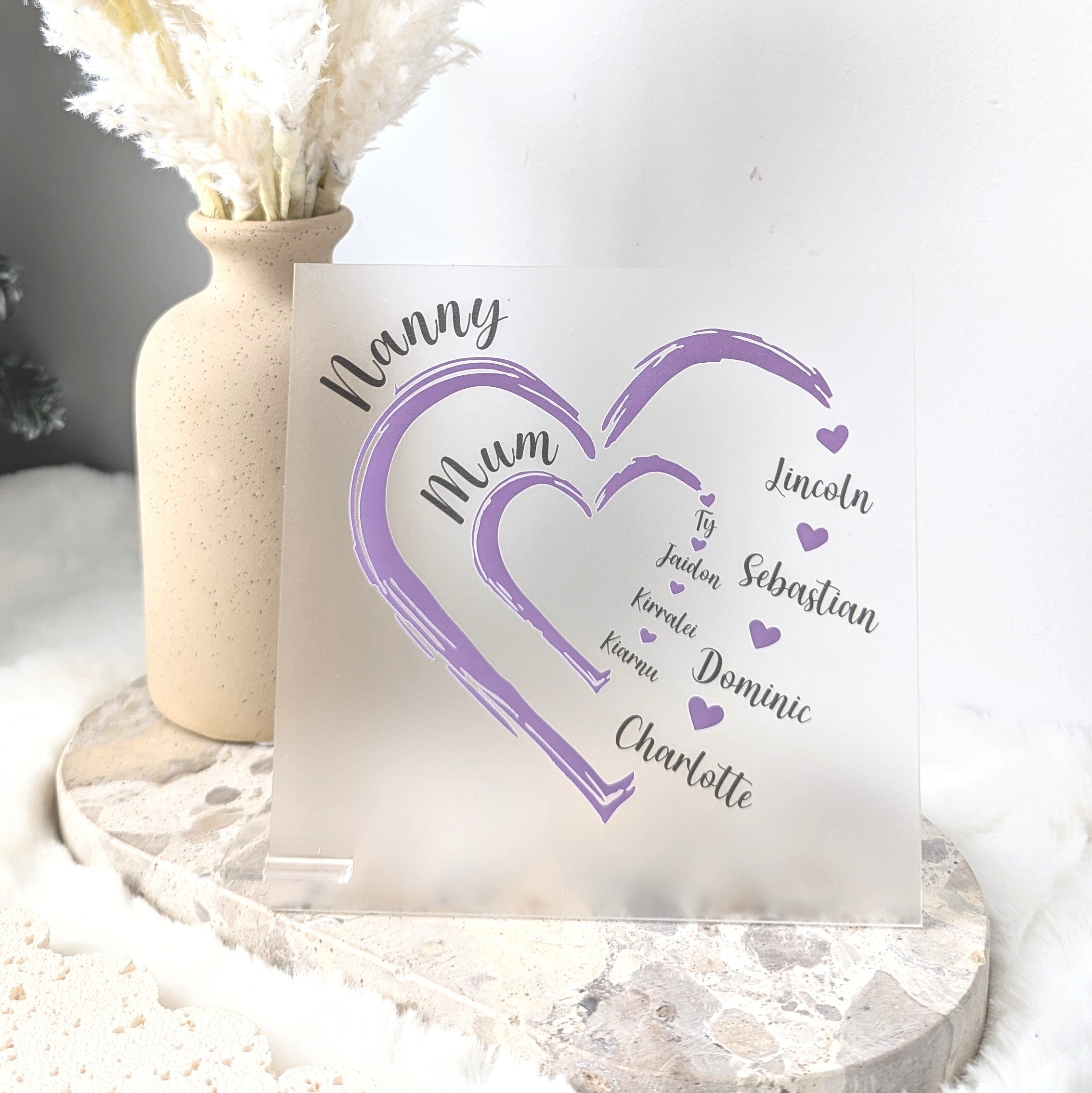 Hearts full of love - Family Plaque