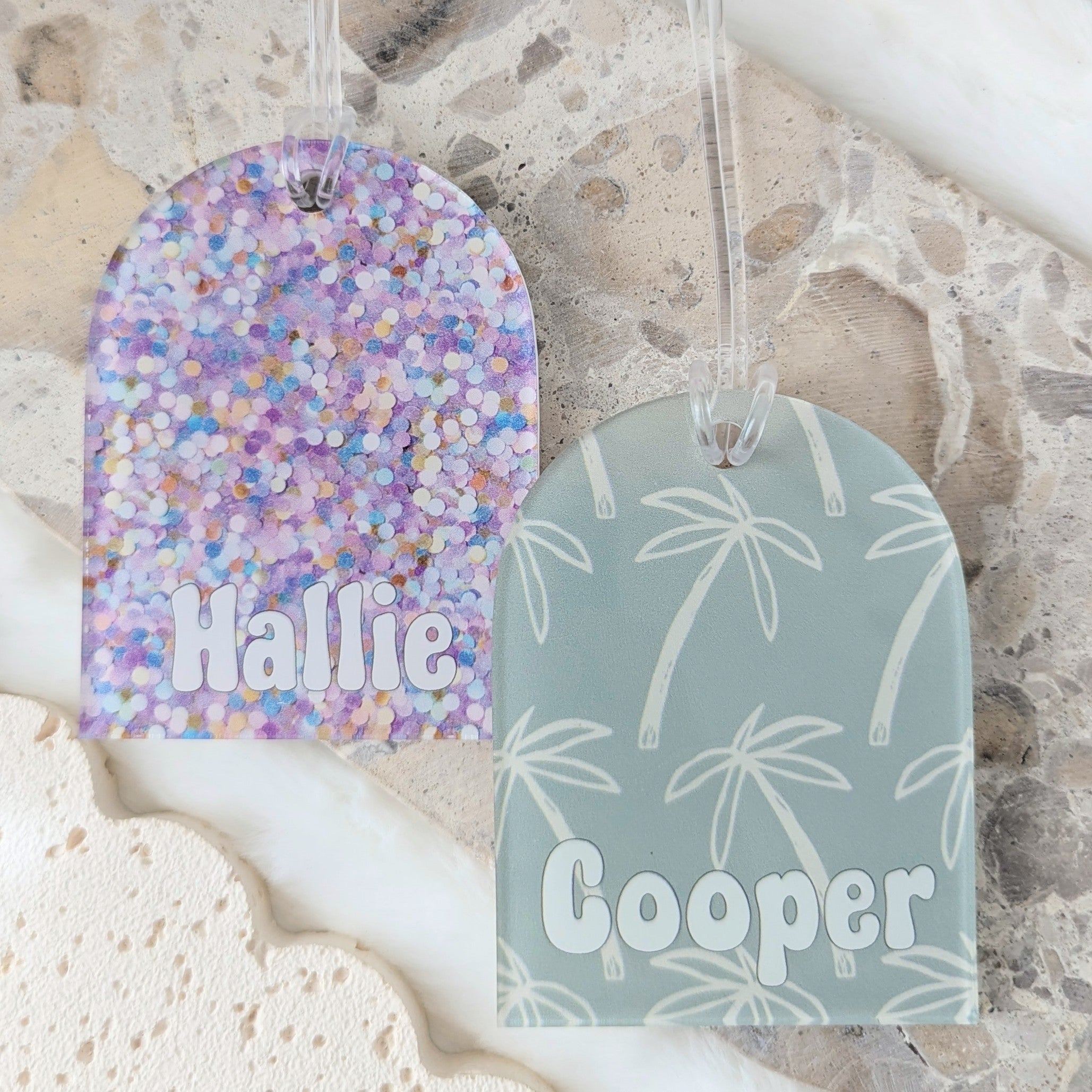 Printed Arch Acrylic Bag Tag