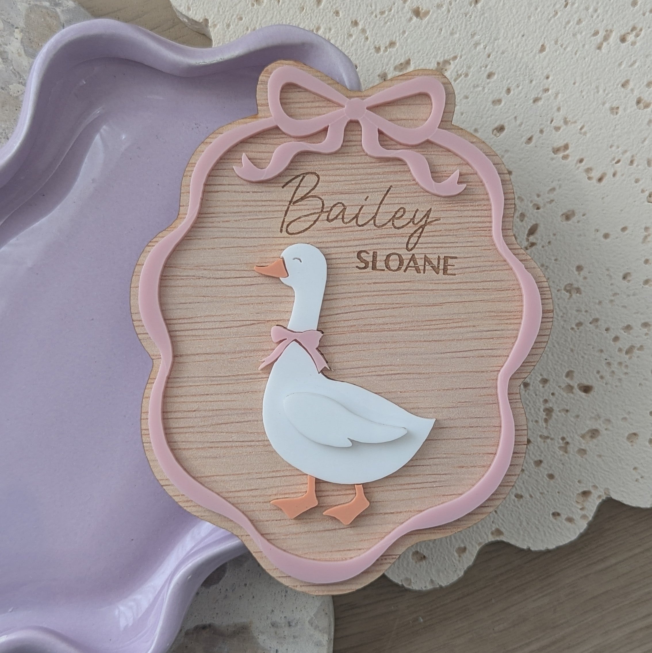 Goose Name Plaque - Bow