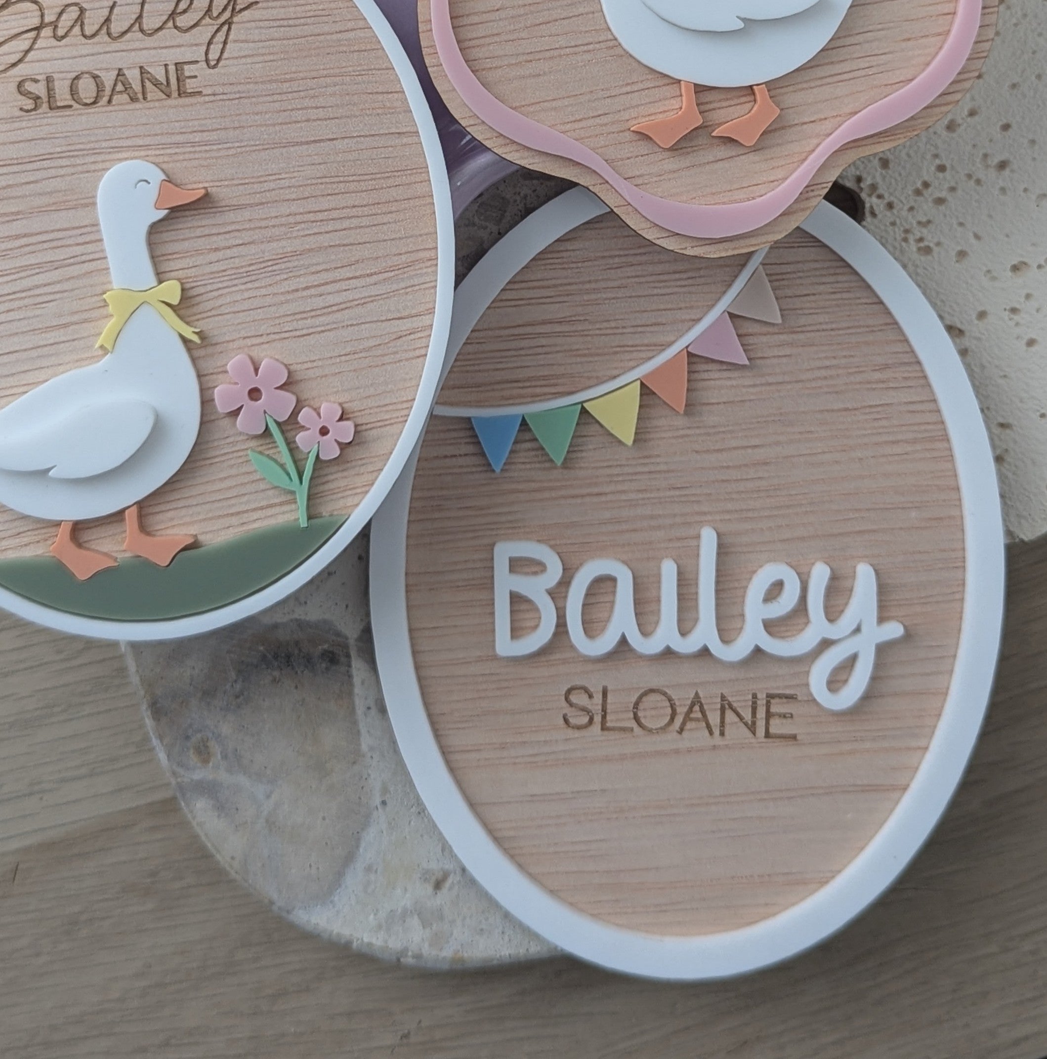 Bunting Name Plaque