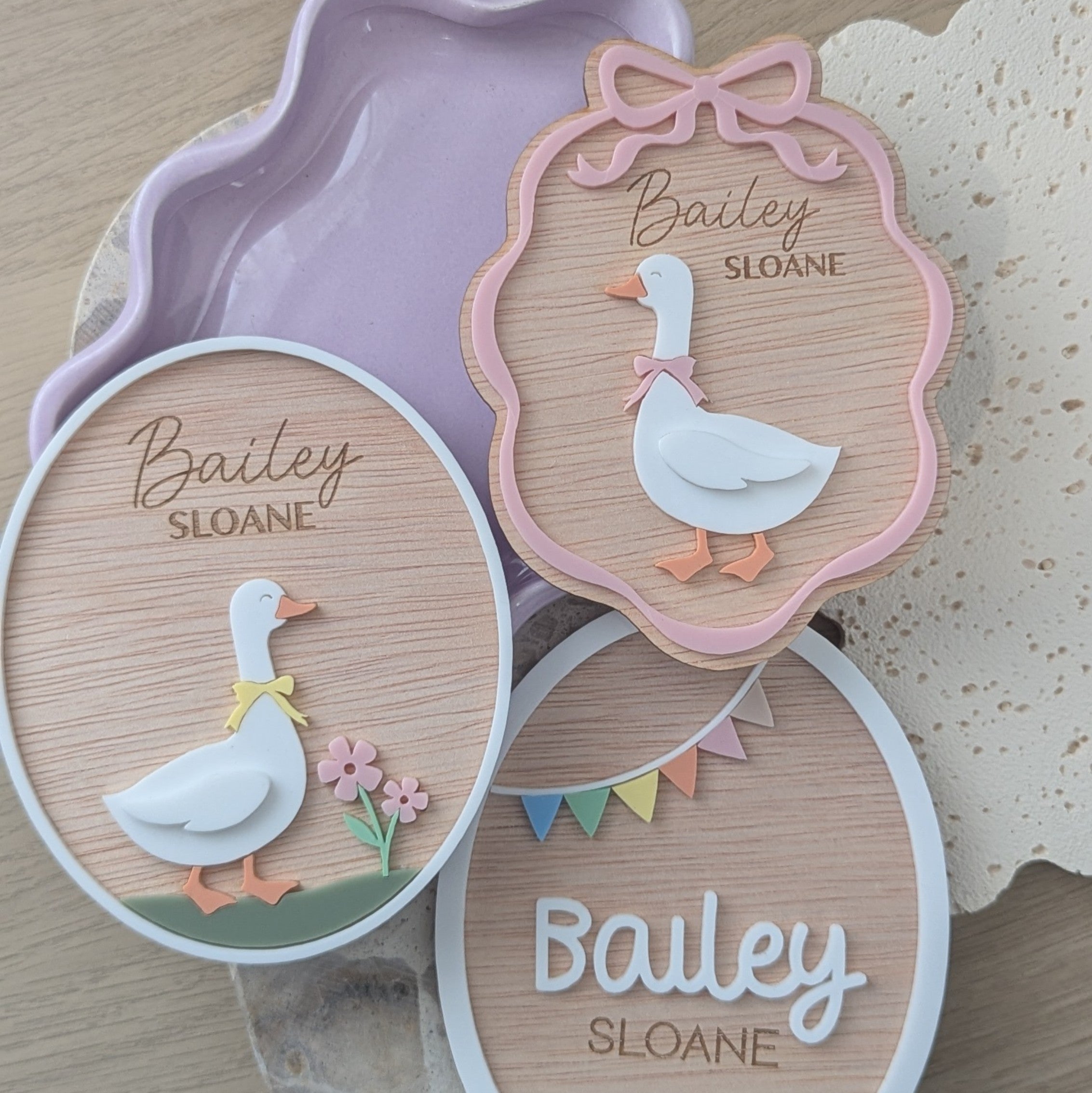 Bunting Name Plaque