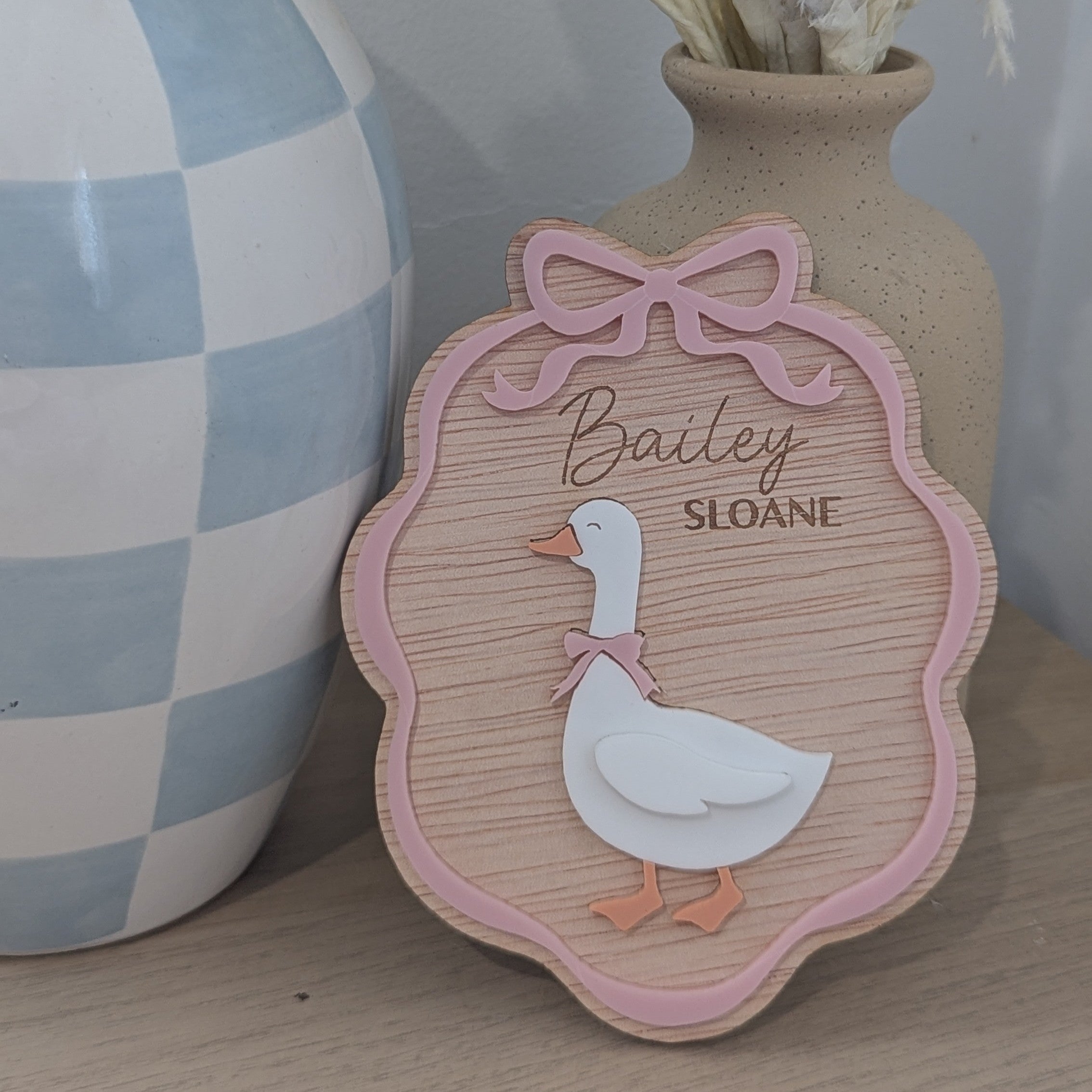 Goose Name Plaque - Bow