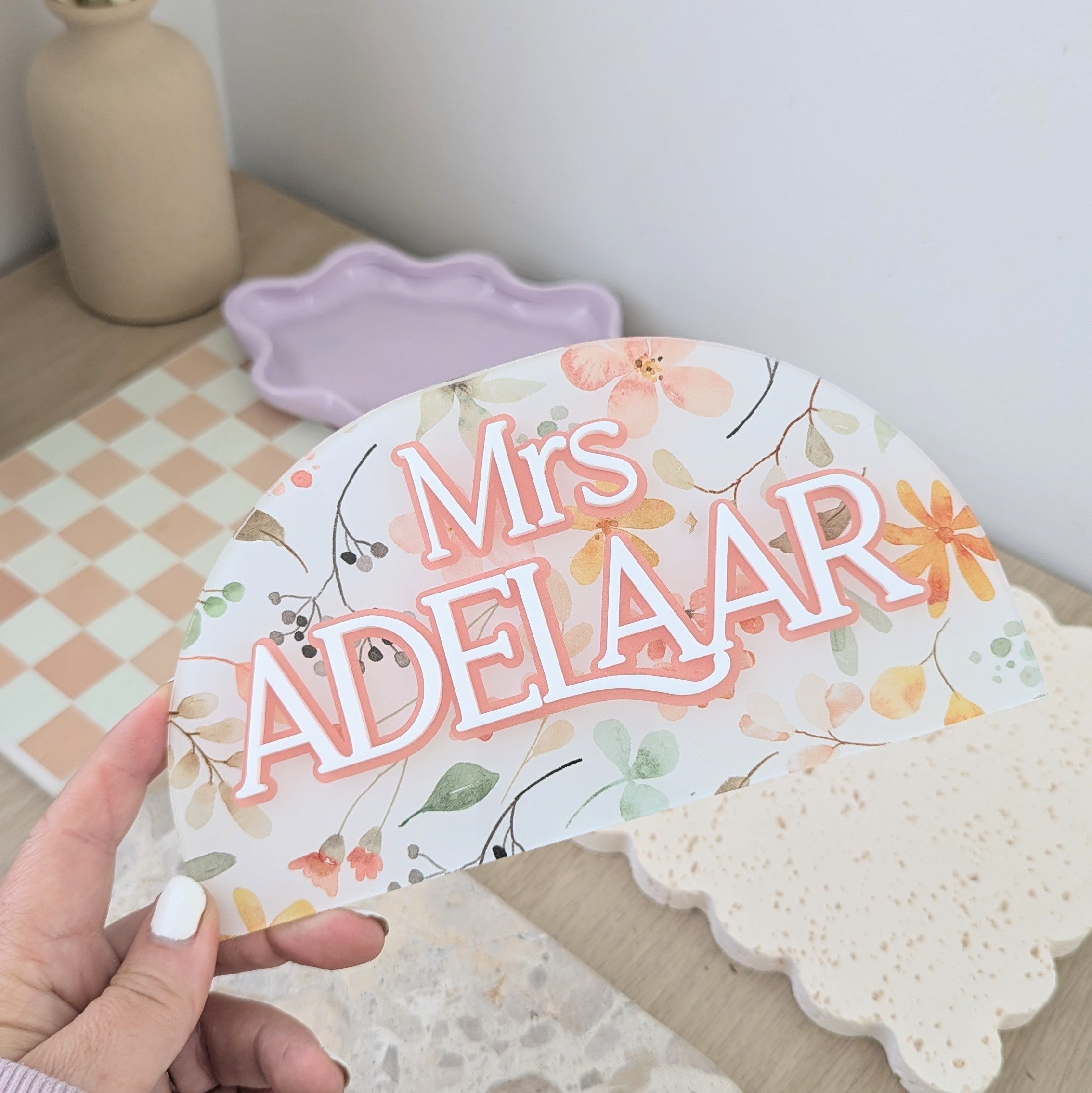 Teachers Desk Name Sign
