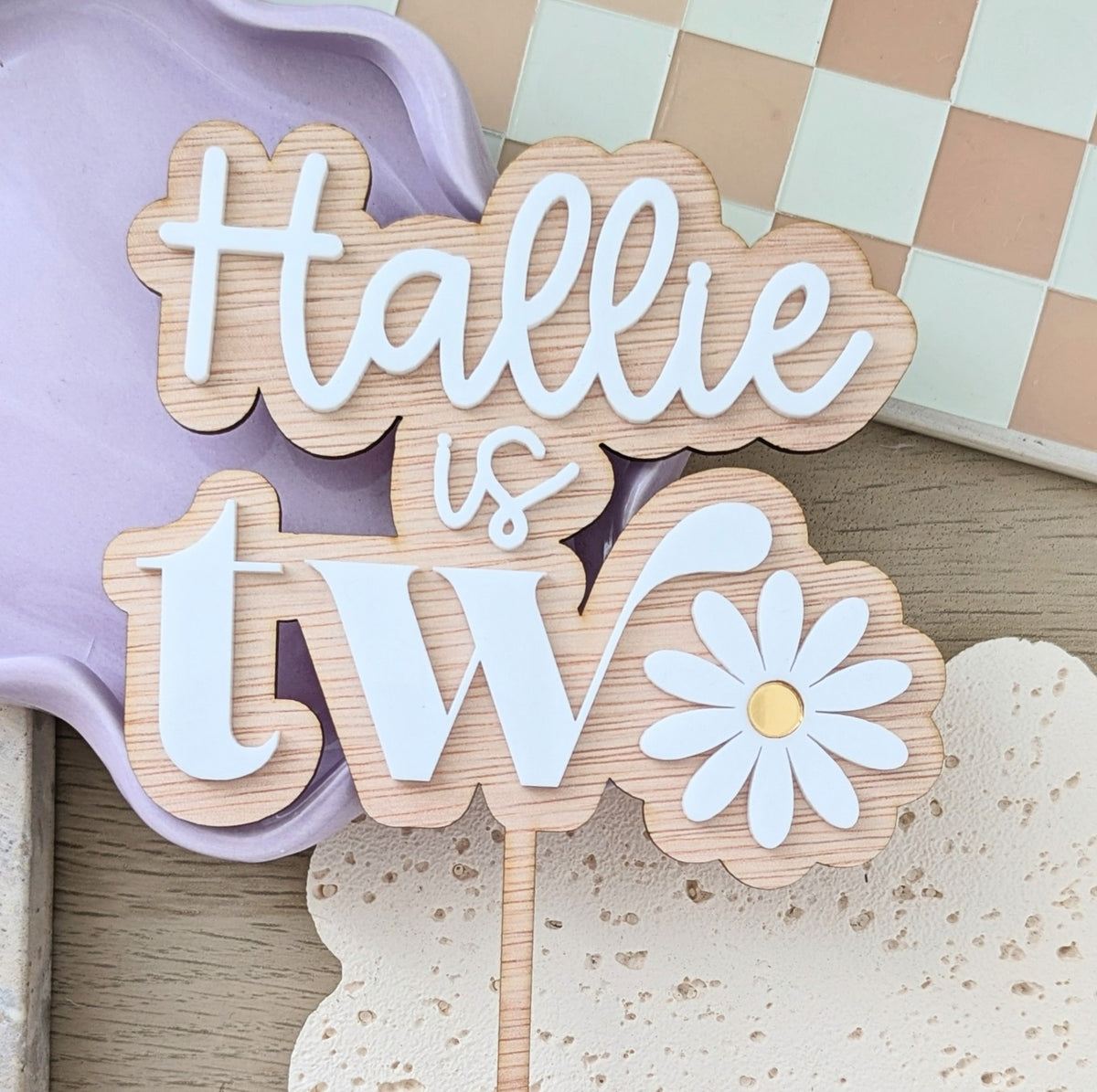 Daisy Cake Topper - one / two / four
