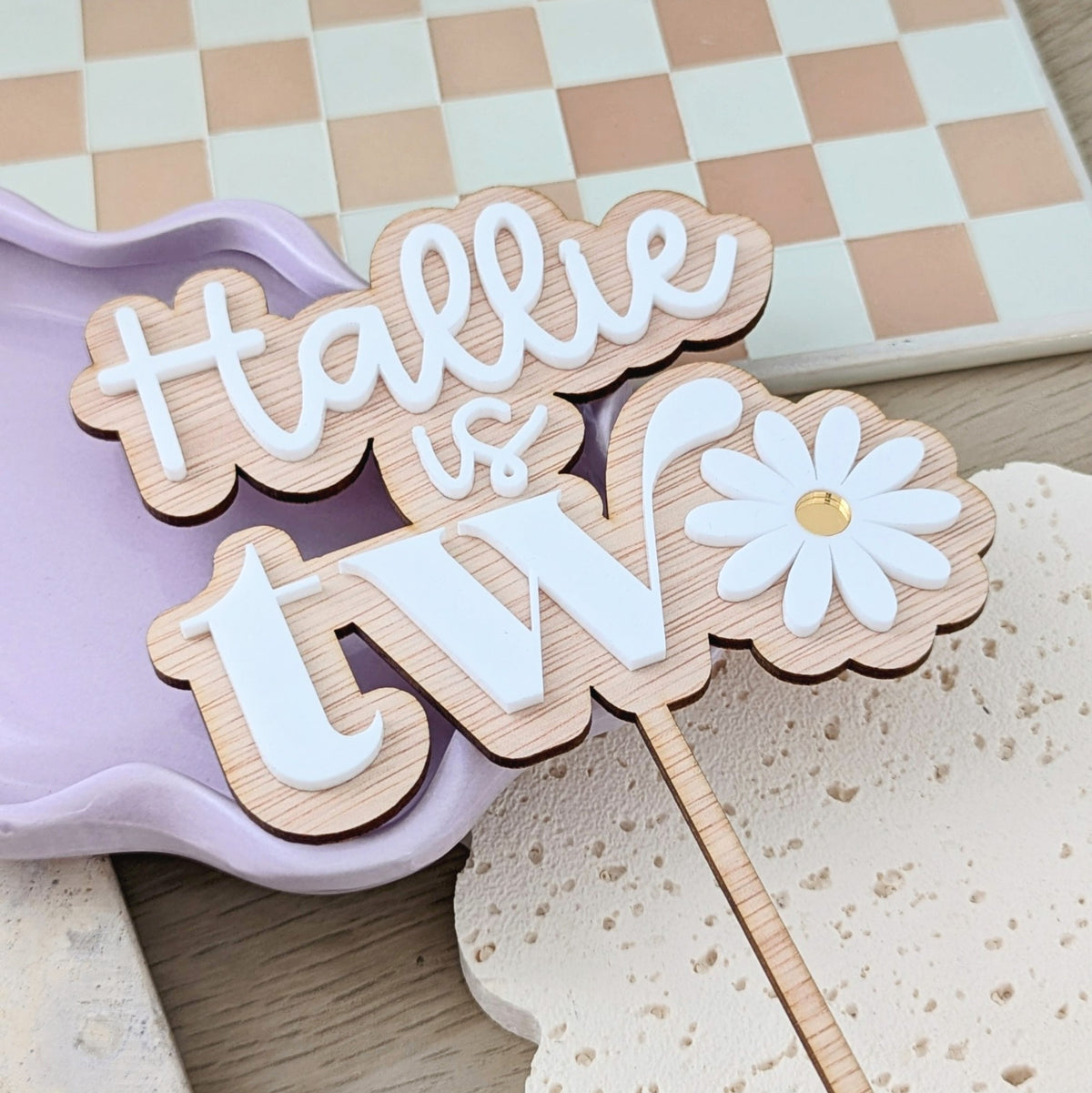 Daisy Cake Topper - one / two / four