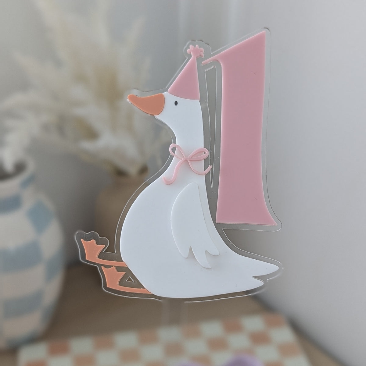 Goose Cake Topper with Age