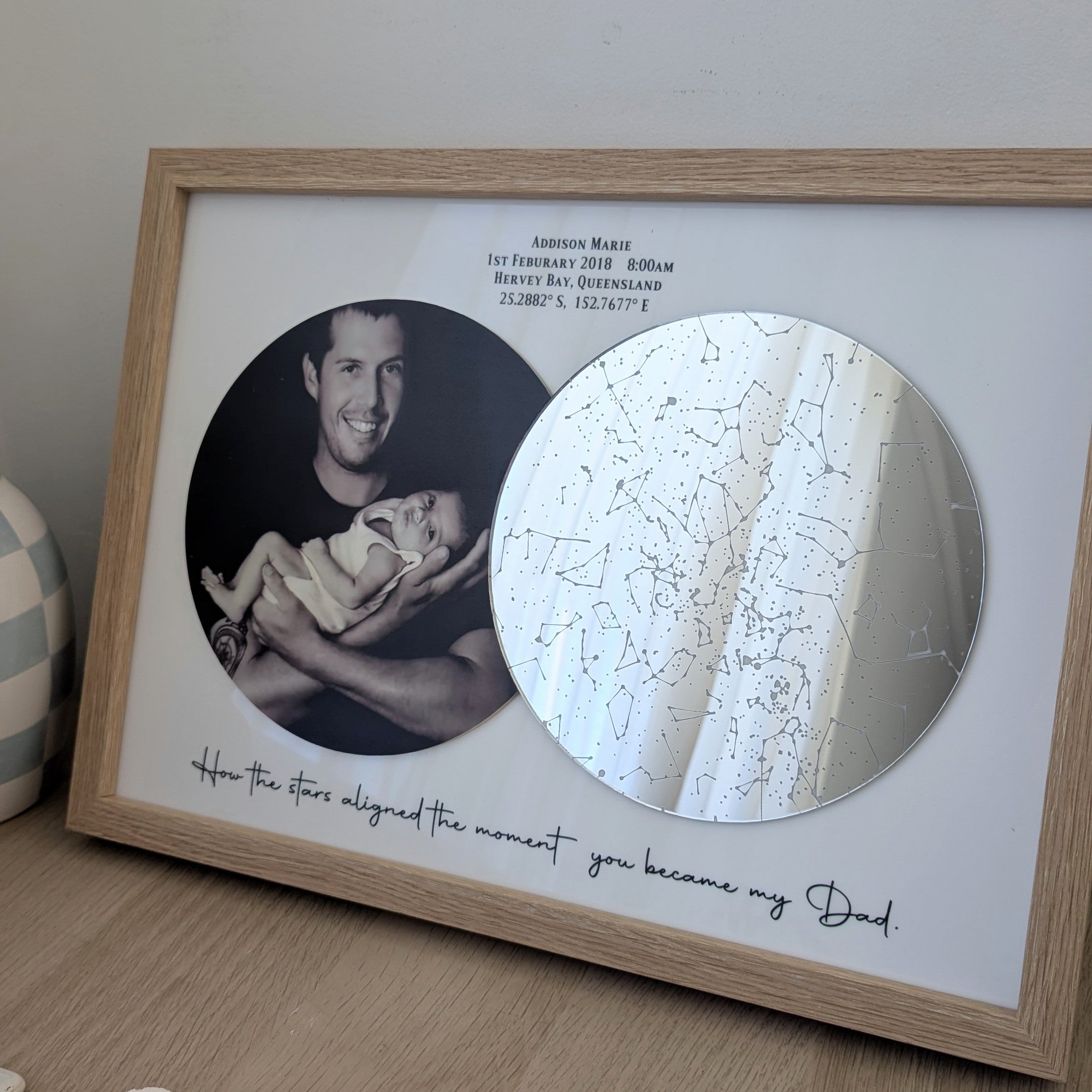 FRAMED The Moment You Became My Dad Star Map (1 child)