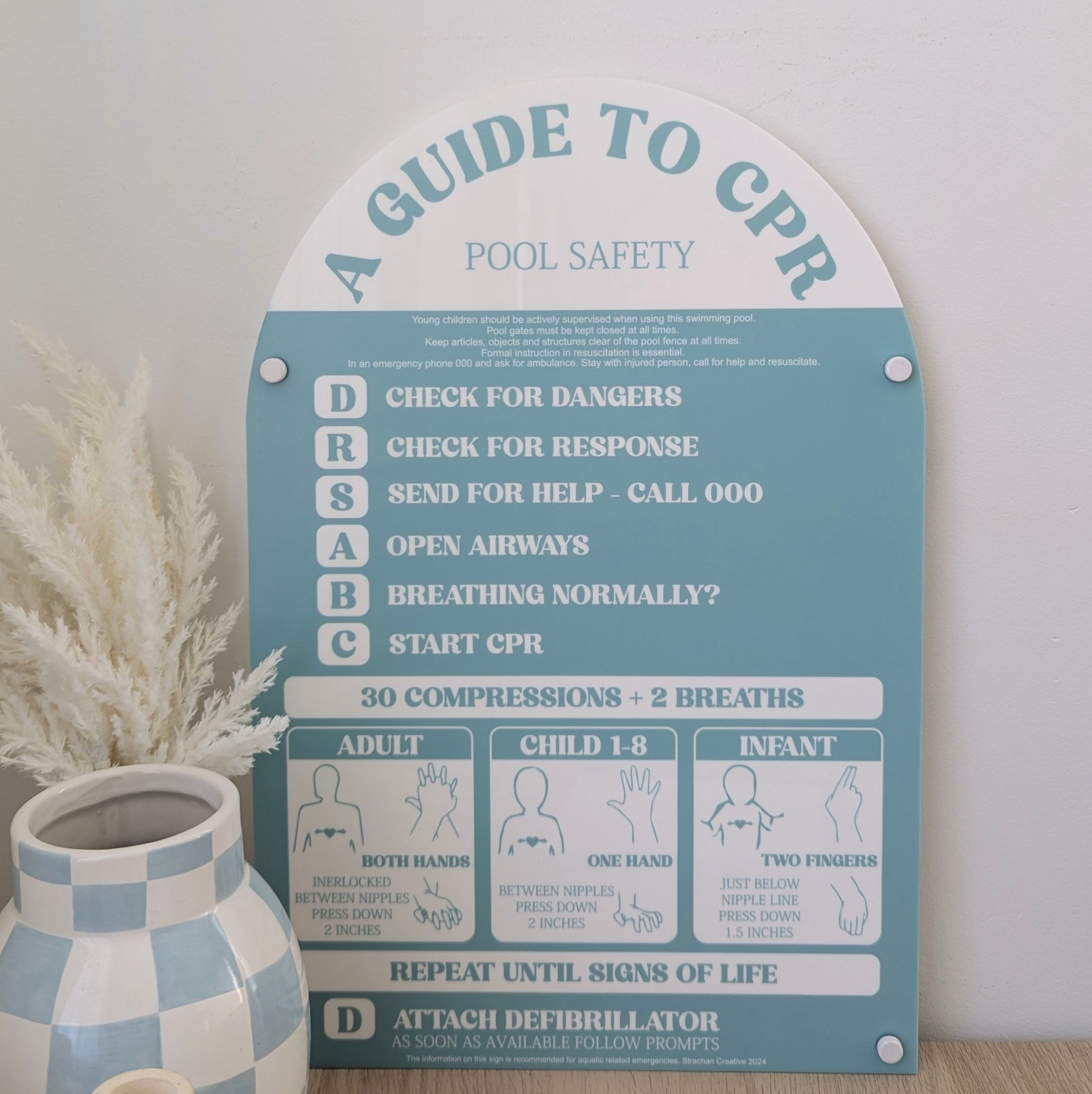 Pool Safety CPR Sign - ARCH