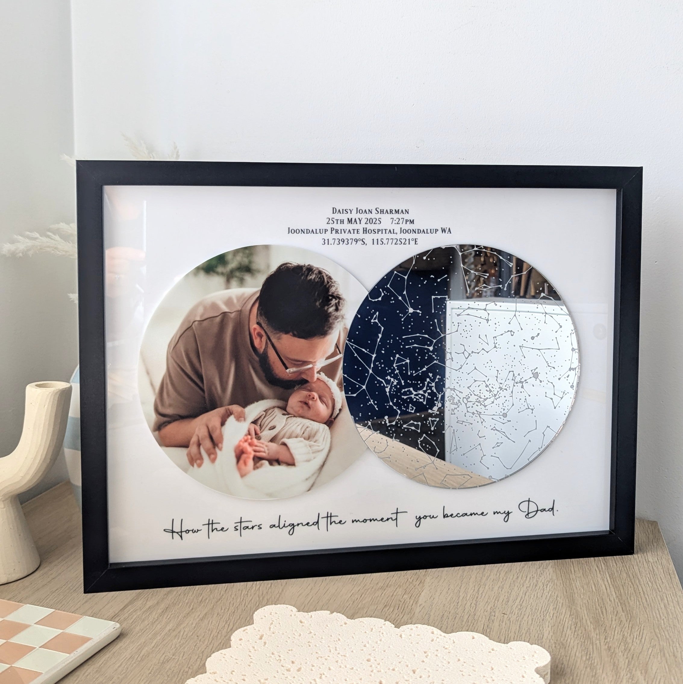 FRAMED The Moment You Became My Dad Star Map (1 child)