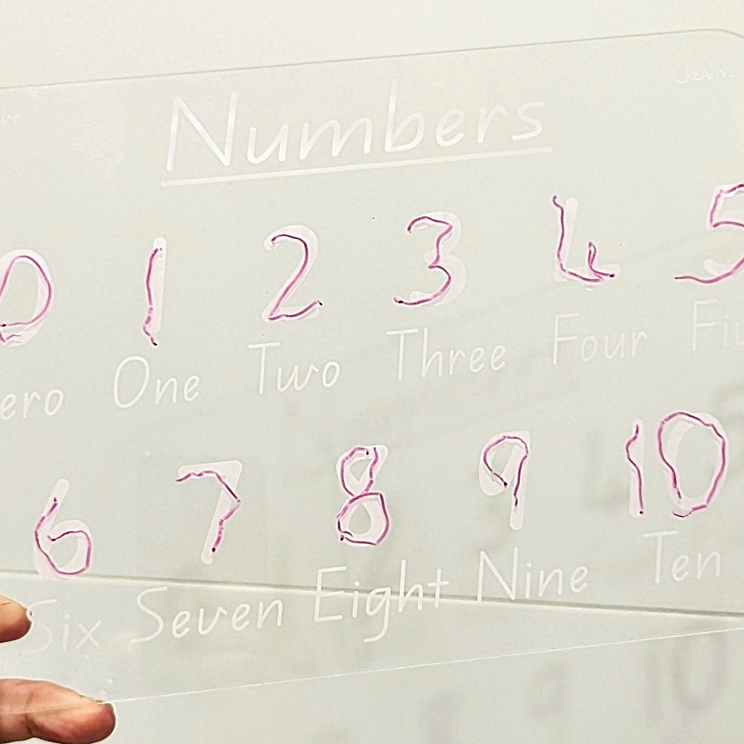 Trace & Wipe Board - Number