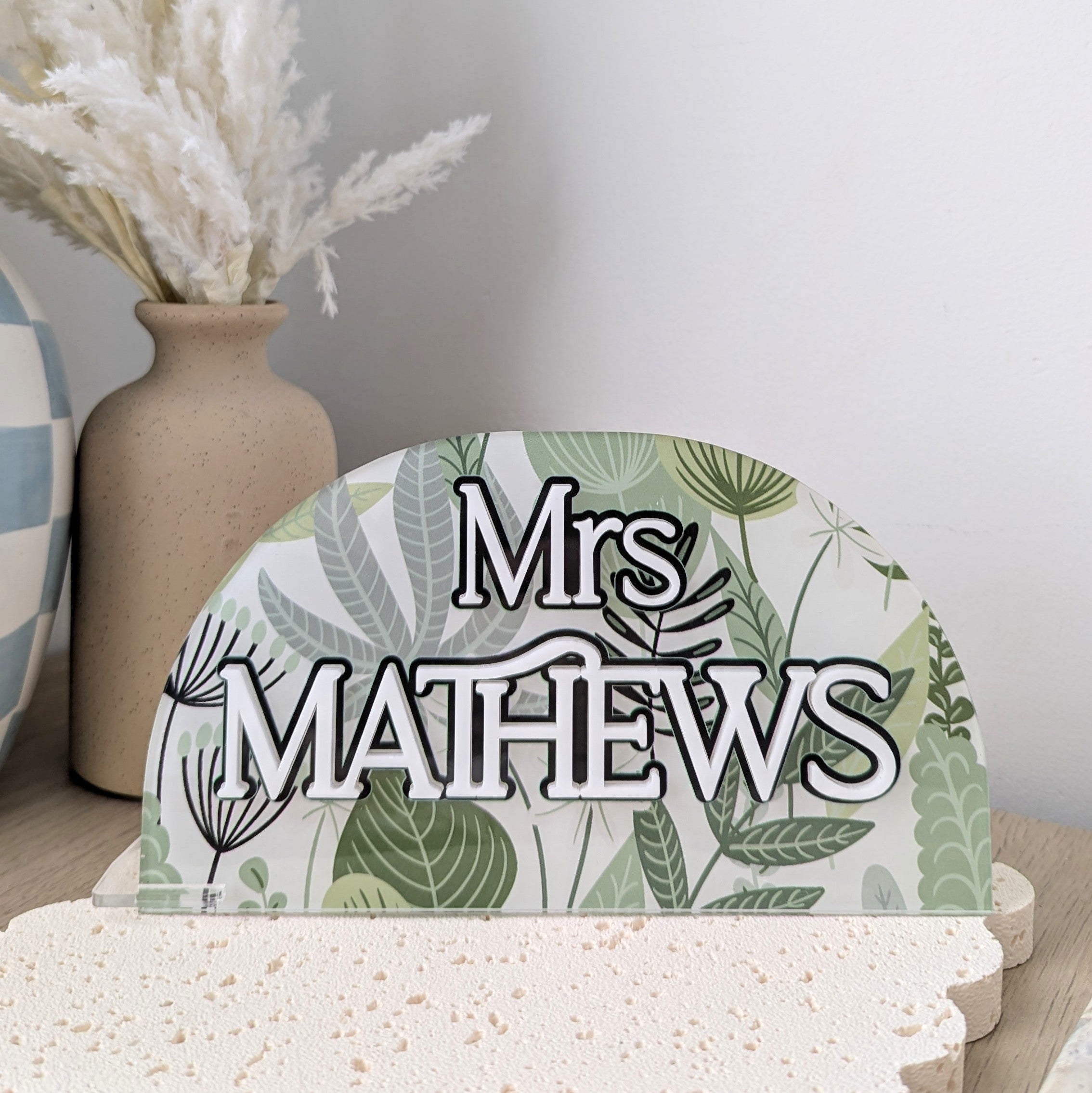 Teachers Desk Name Sign