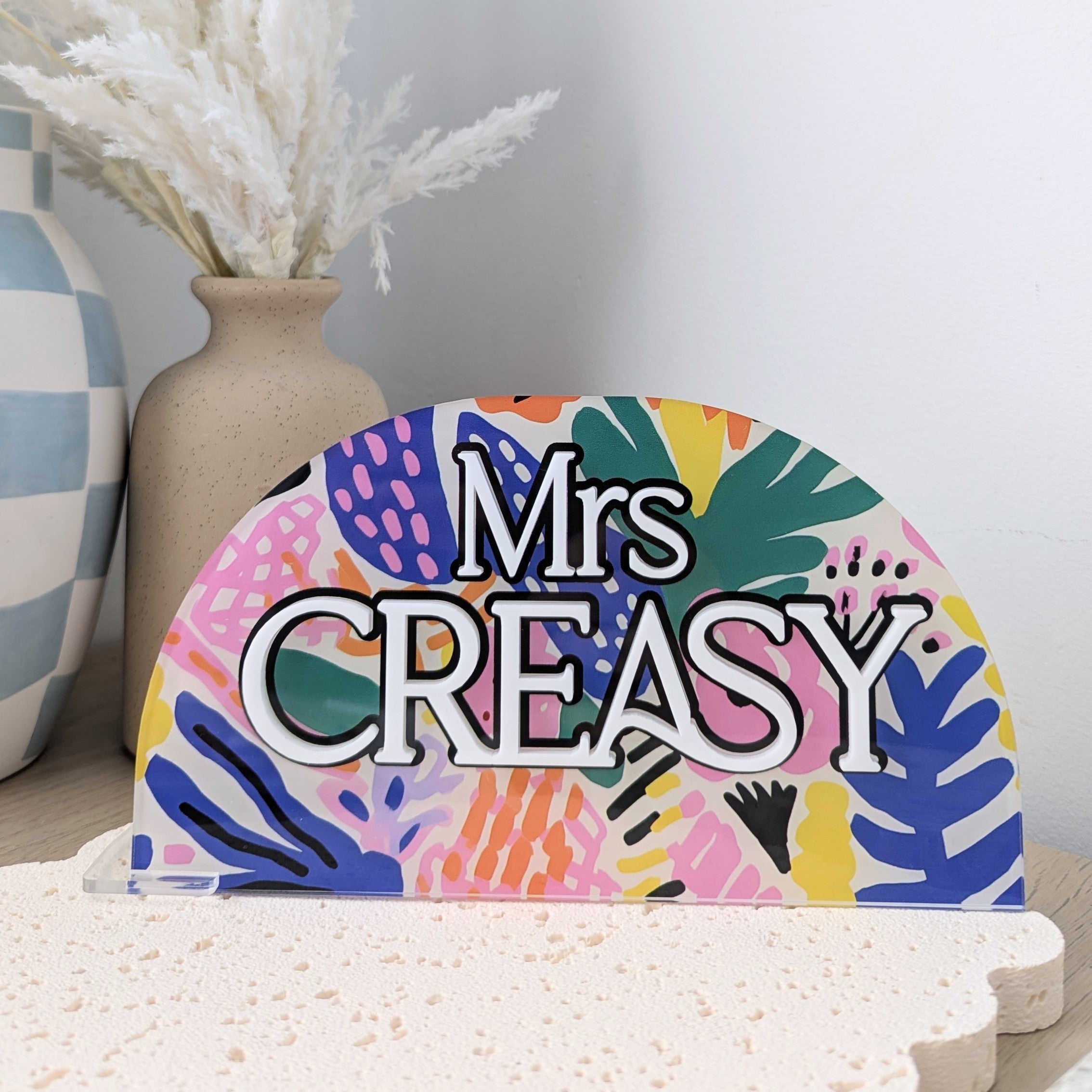 Teachers Desk Name Sign