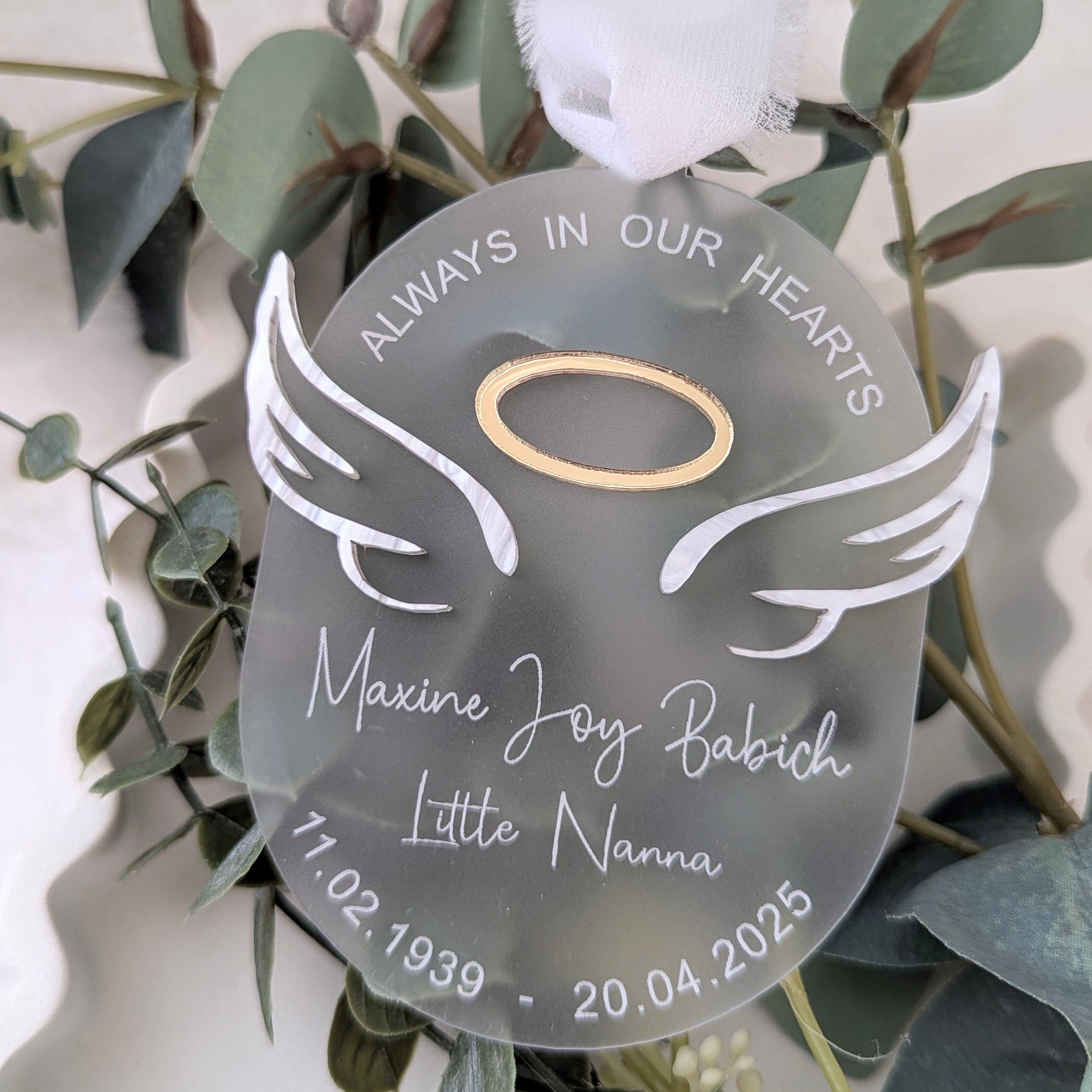 Memorial Decoration with Angel Wings & Halo