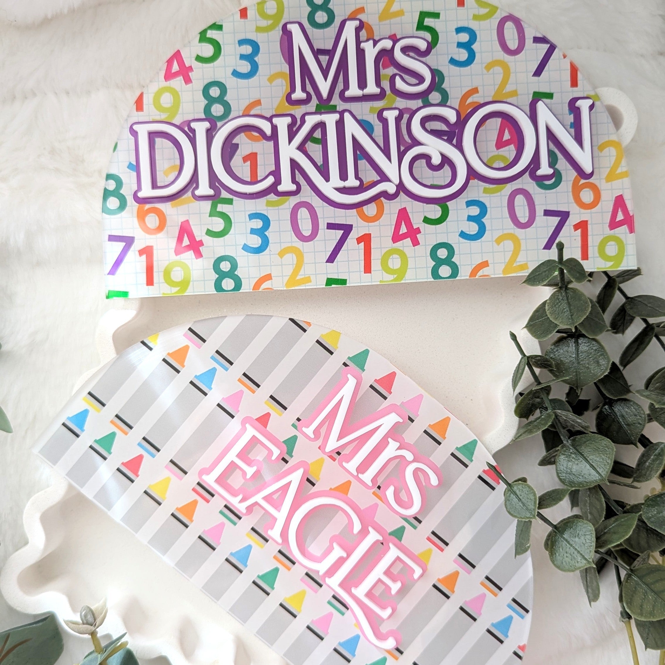 Teachers Desk Name Sign