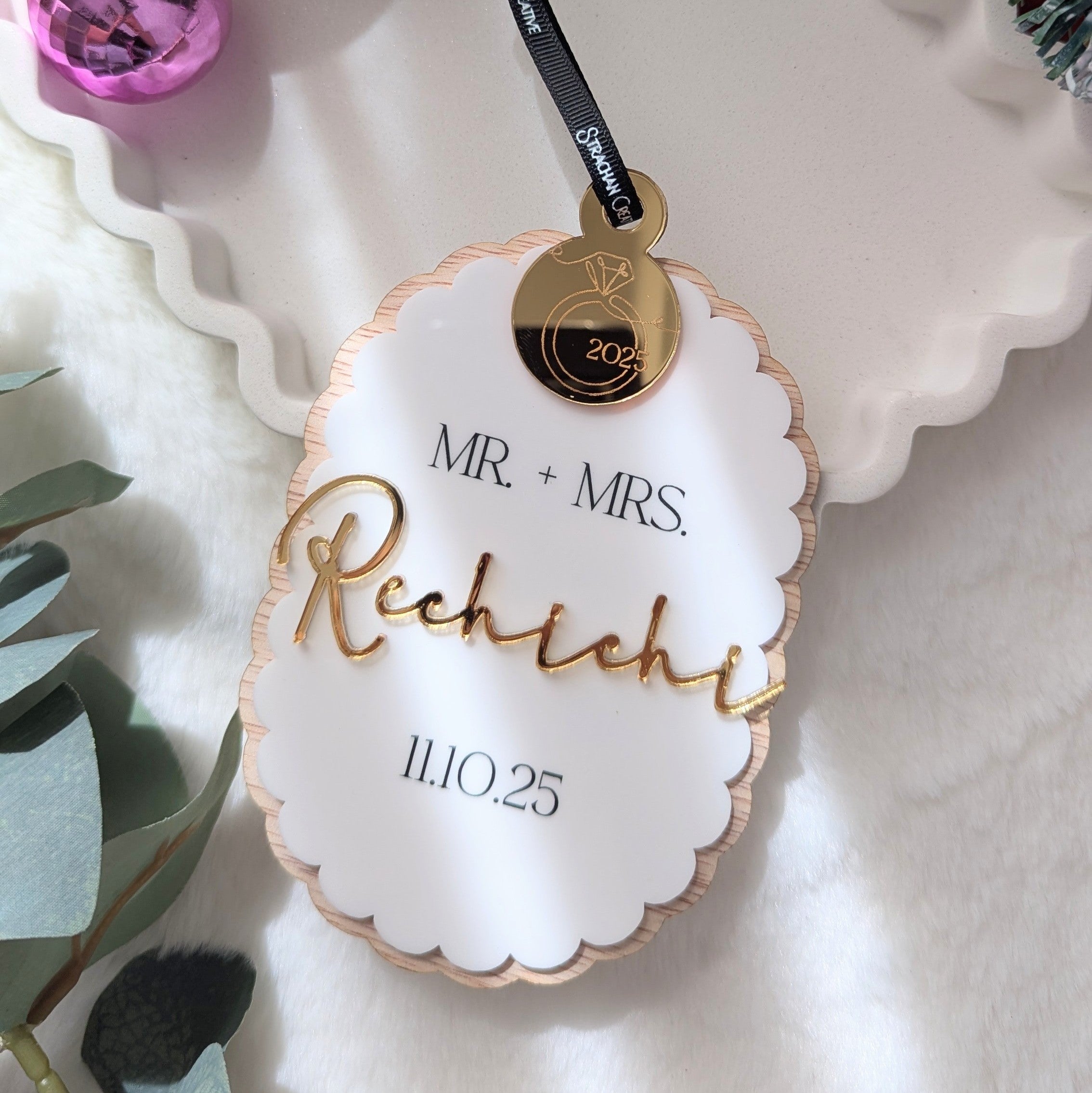 Mr + Mrs Christmas Decoration