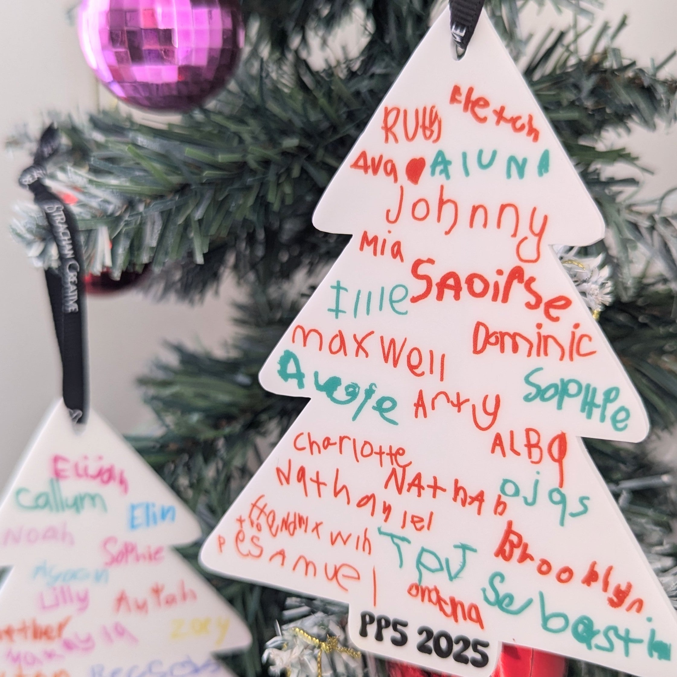 Handwritten Names or Drawing Christmas Decoration
