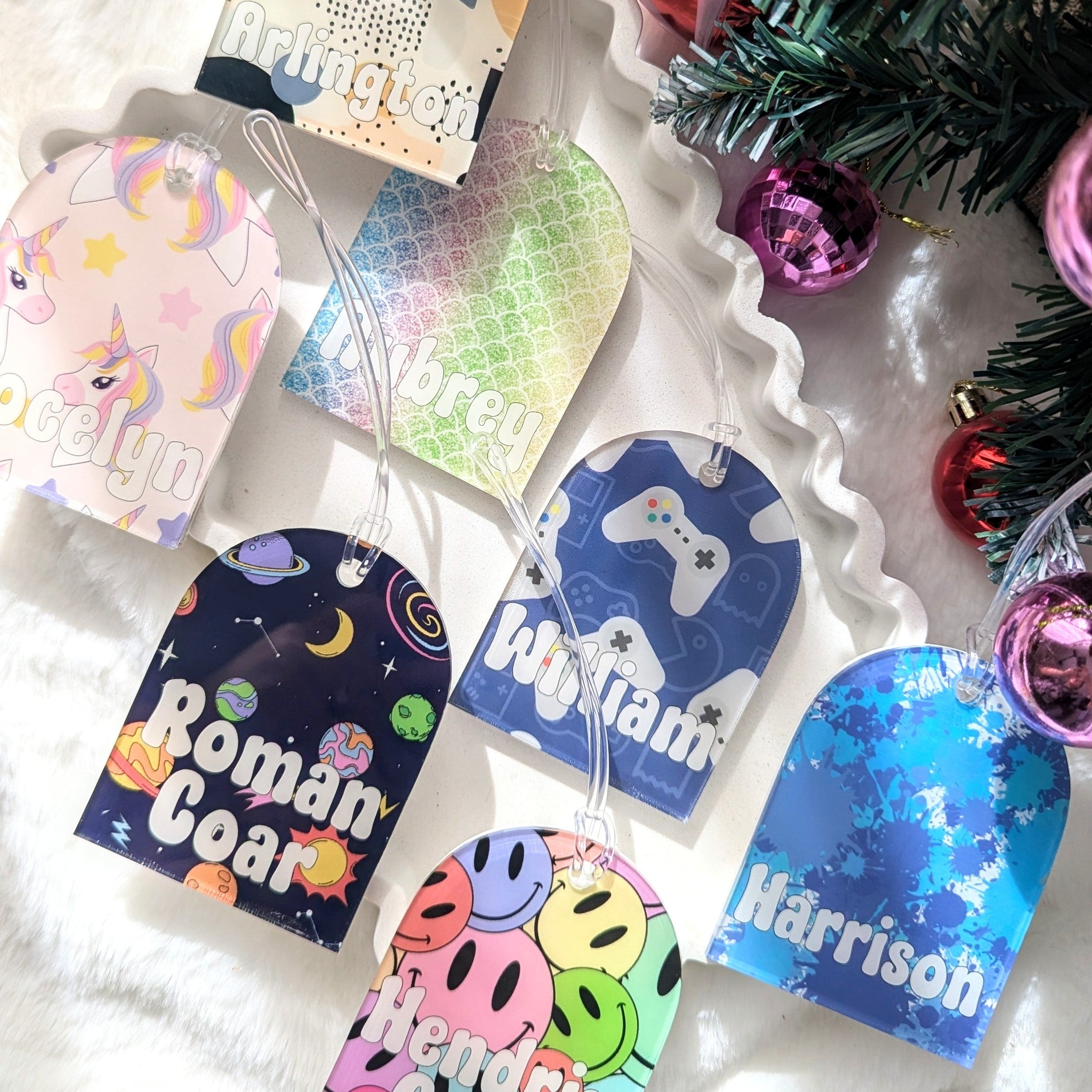 Printed Arch Acrylic Bag Tag