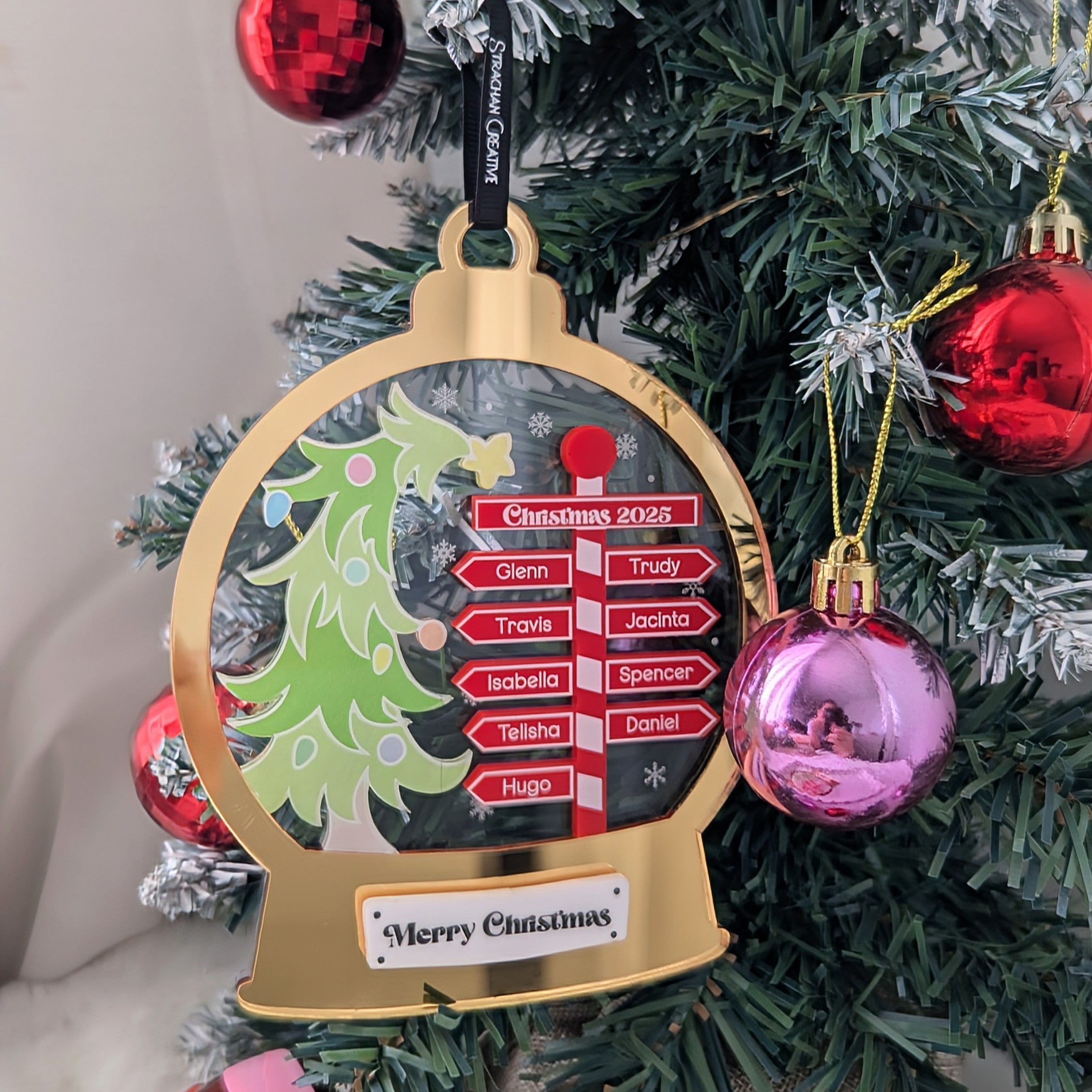 Snow Globe Family Christmas Decoration