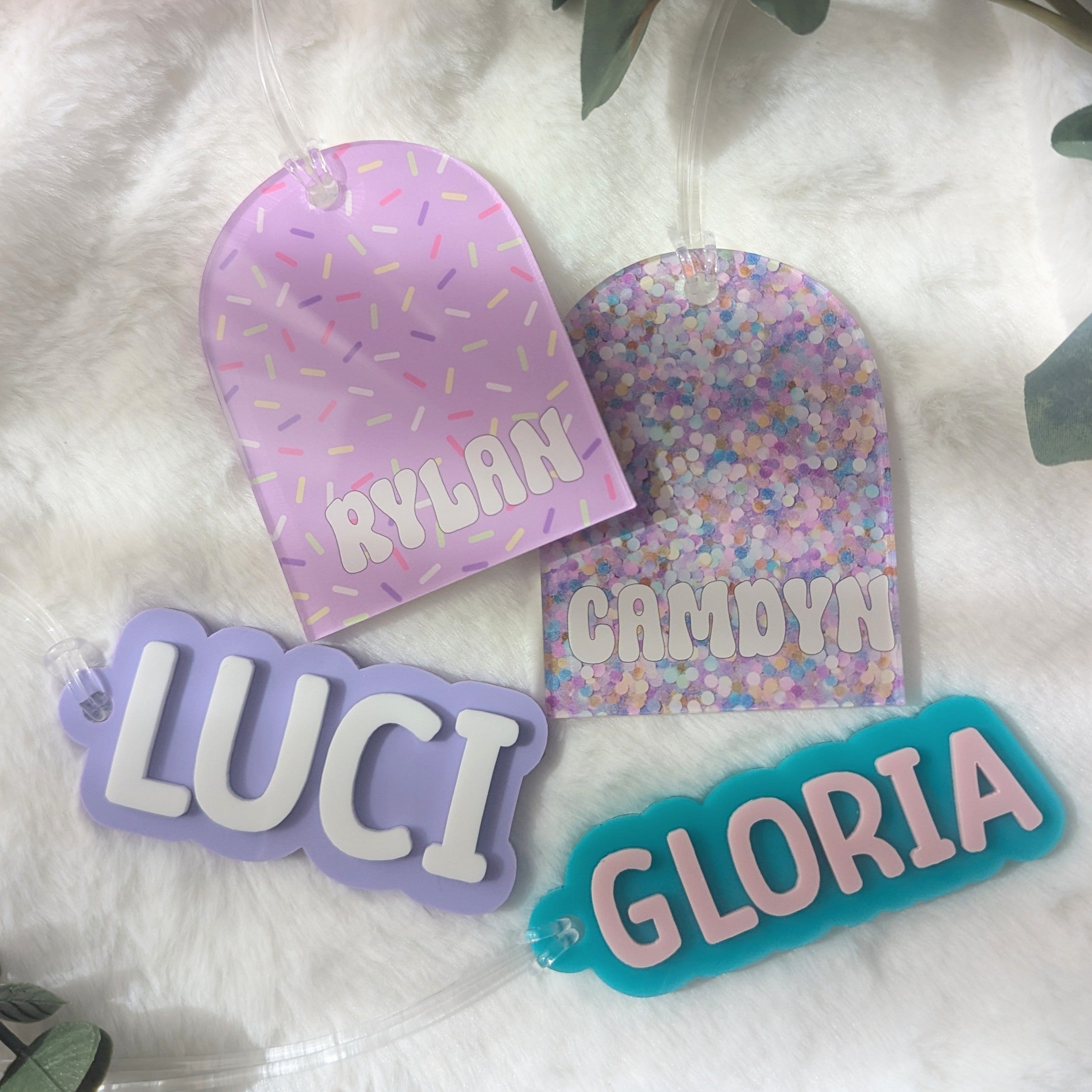 Printed Arch Acrylic Bag Tag