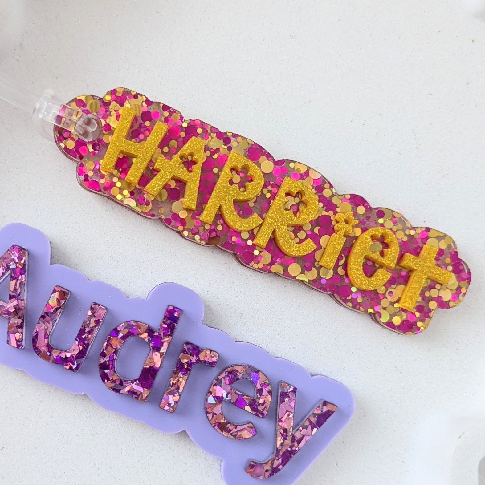 Name Bag Tag - Flower Font