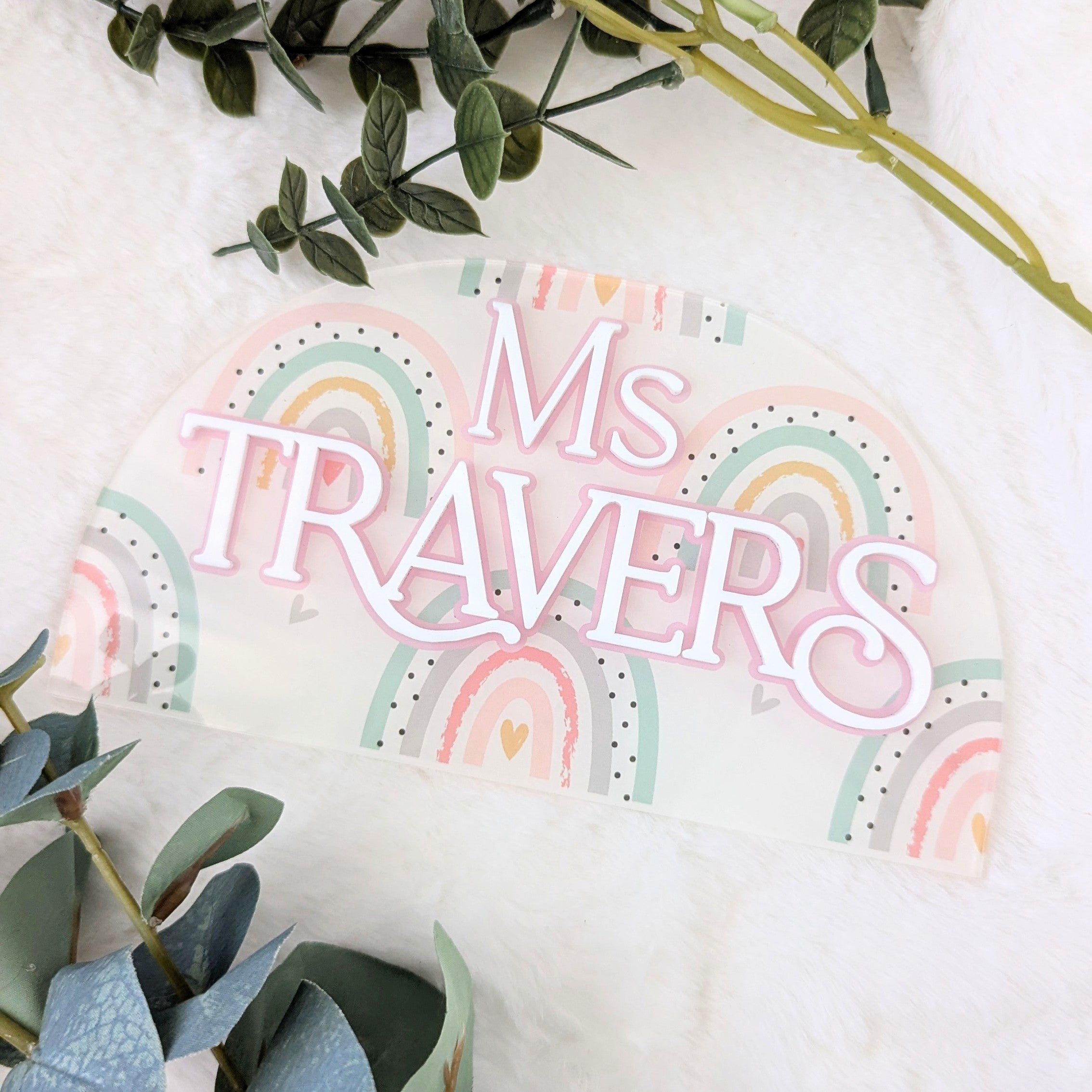 Teachers Desk Name Sign