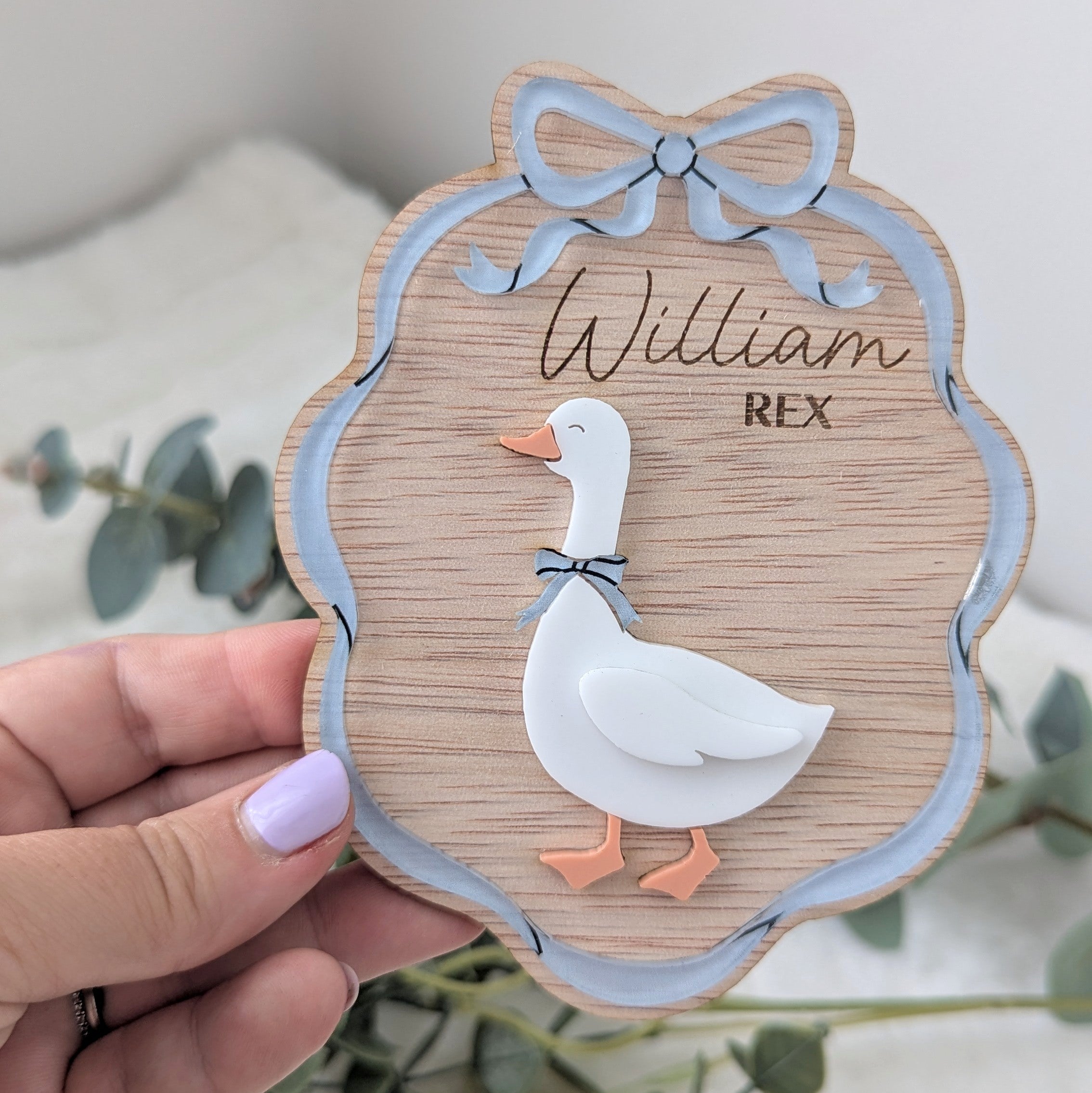 Goose Name Plaque - Bow