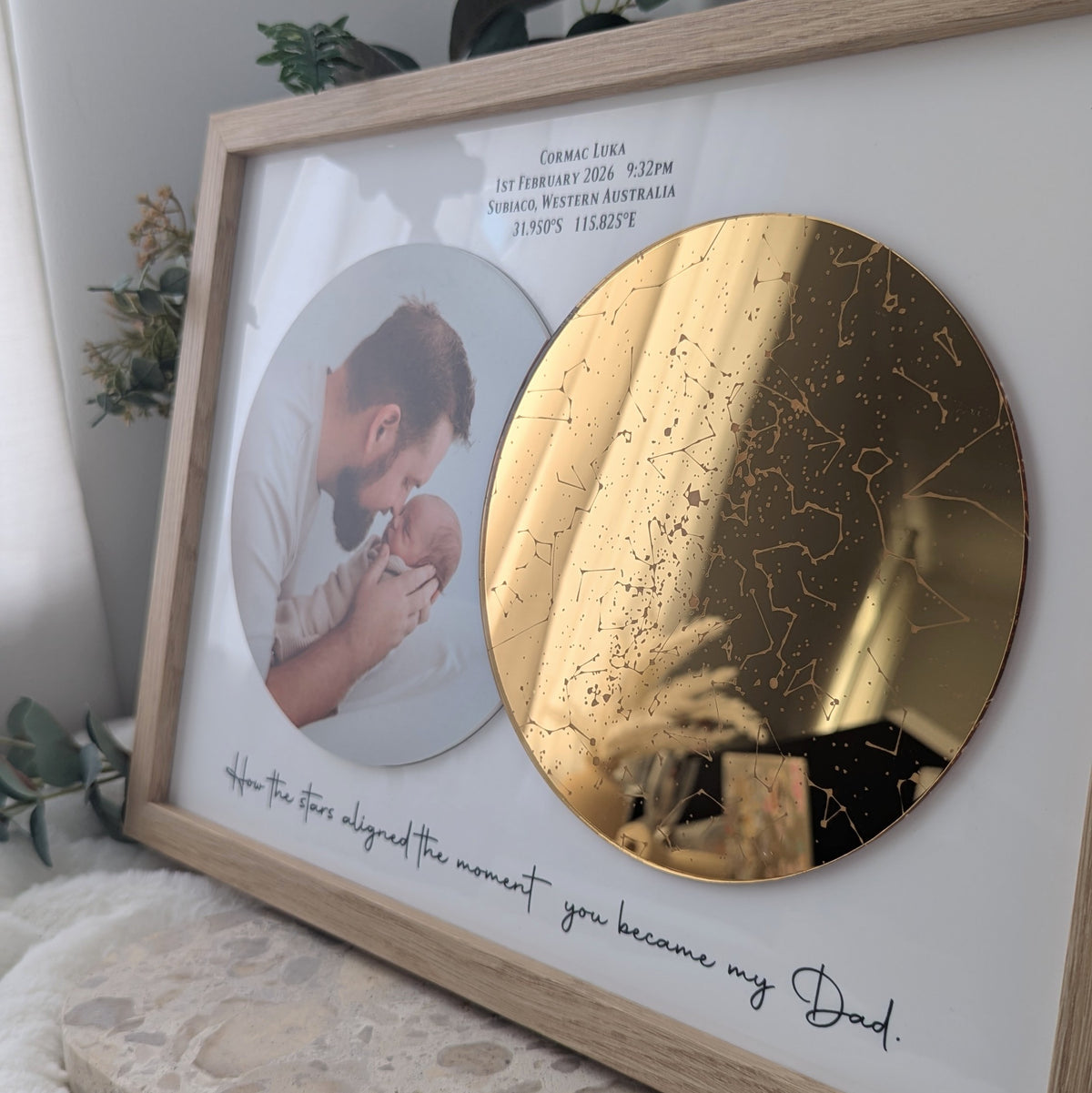FRAMED The Moment You Became My Dad Star Map (1 child)