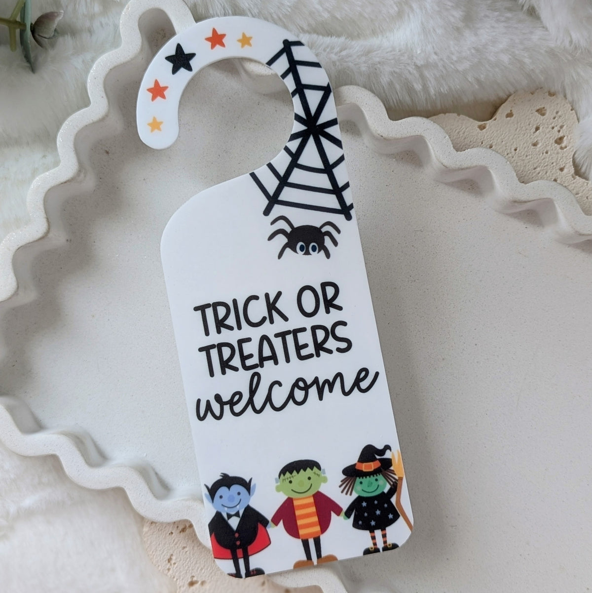 Halloween Double Sided Door Handle Sign - Monsters